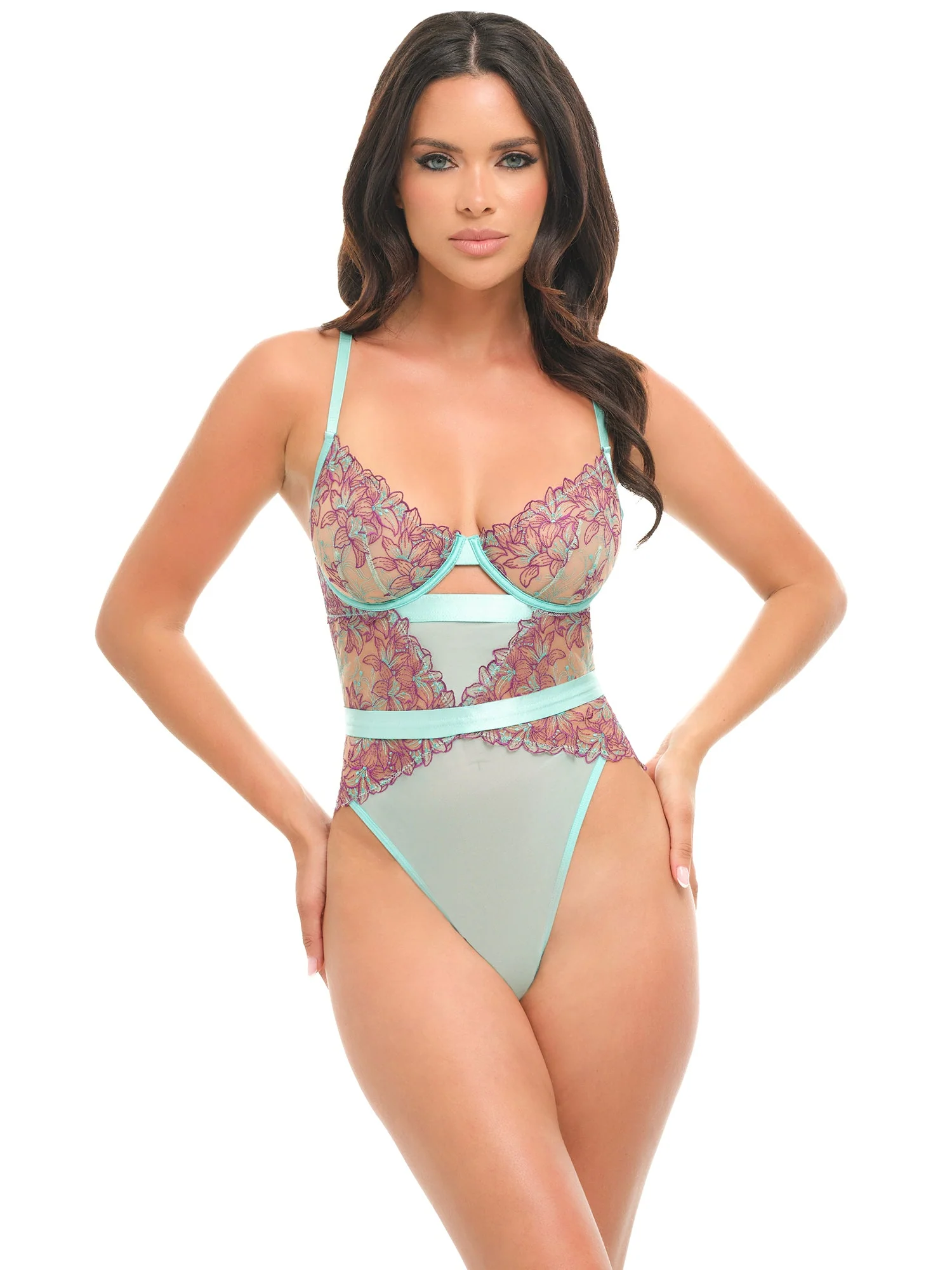 Adaline Embroidered Mesh Teddy - Image 2