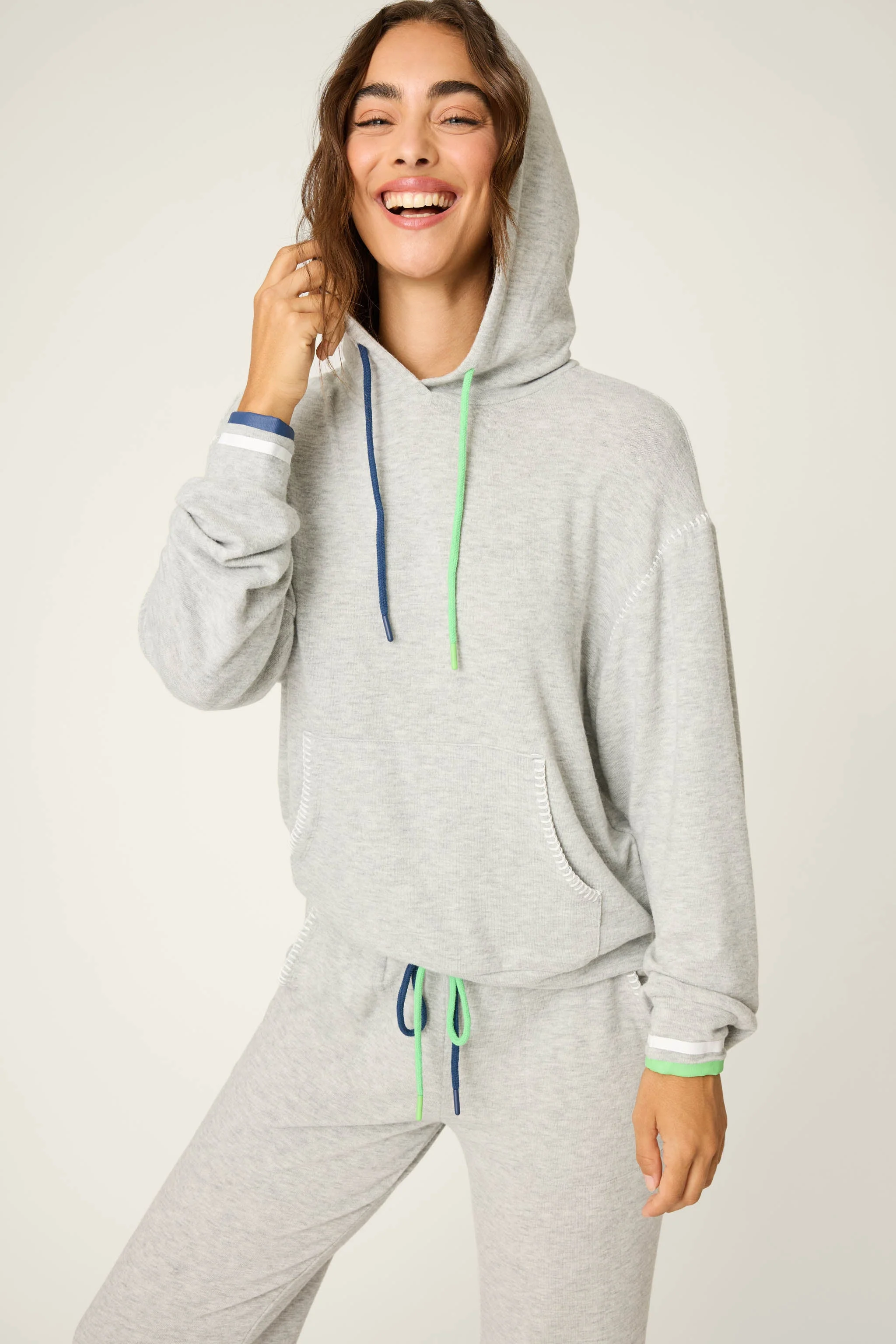 C'est La Vie Heather Grey Hoodie