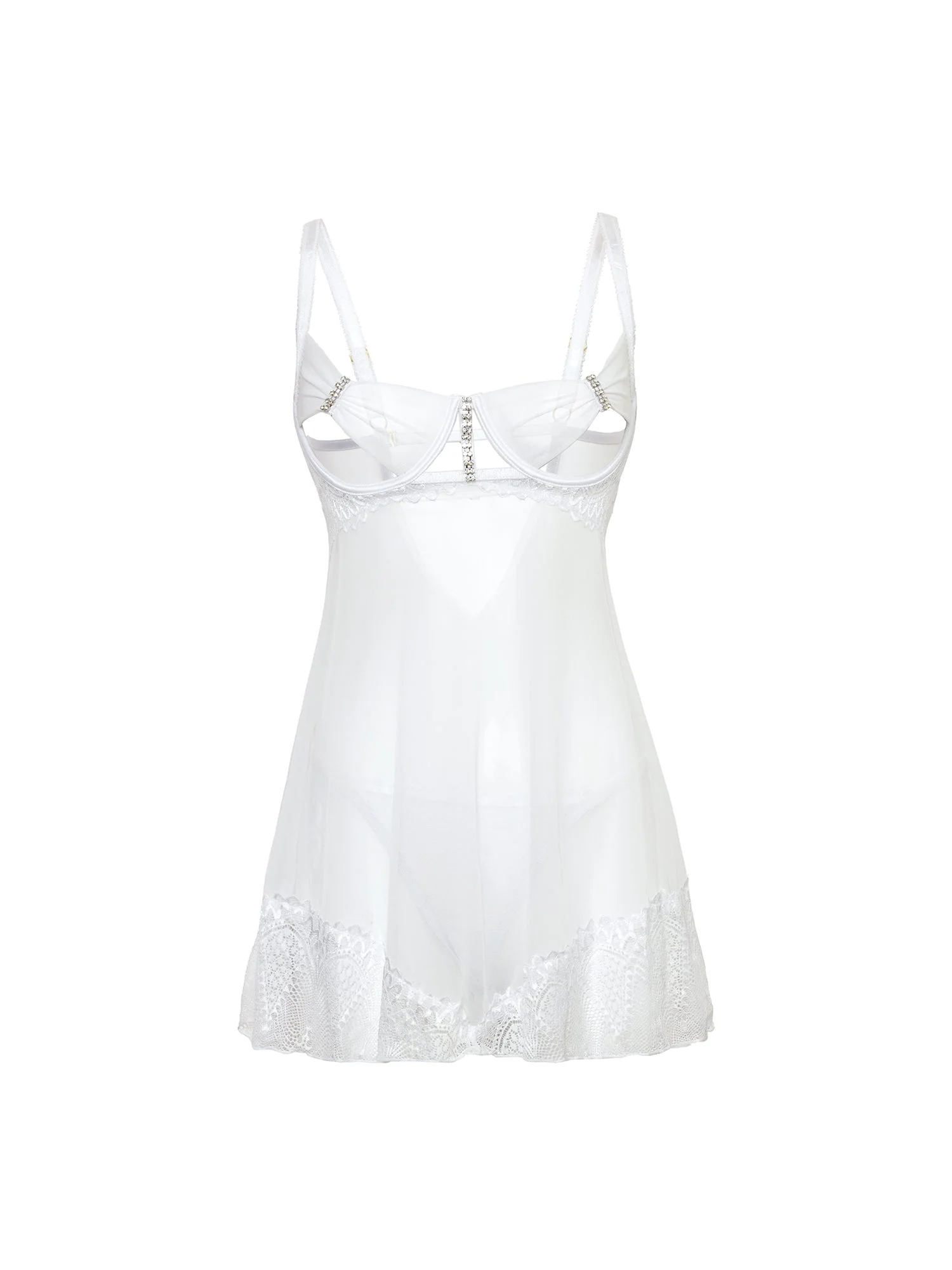 Clarinda Sheer Peek-A-Boo Babydoll