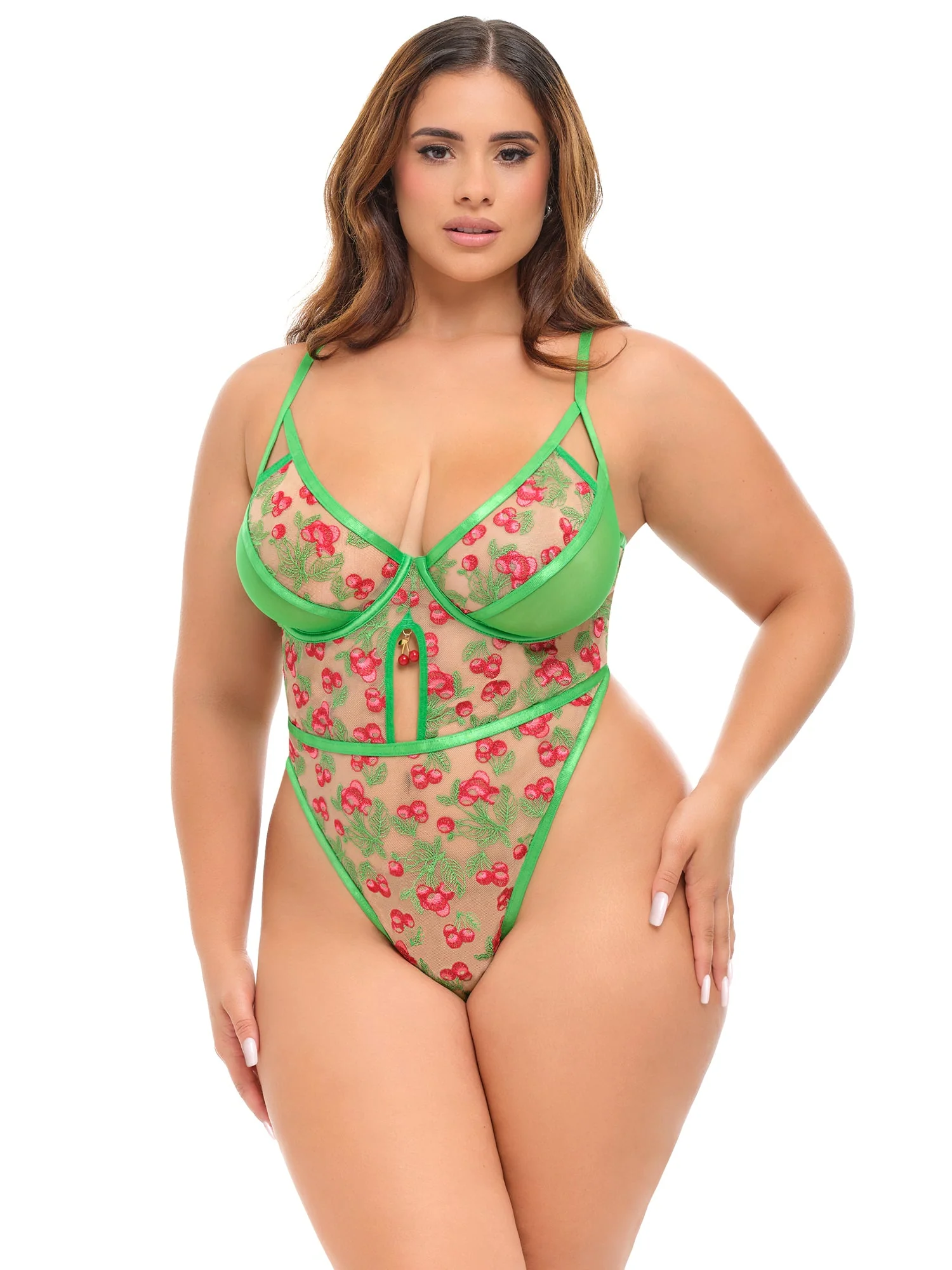Curvy Cheri Embroidered Teddy - Image 2