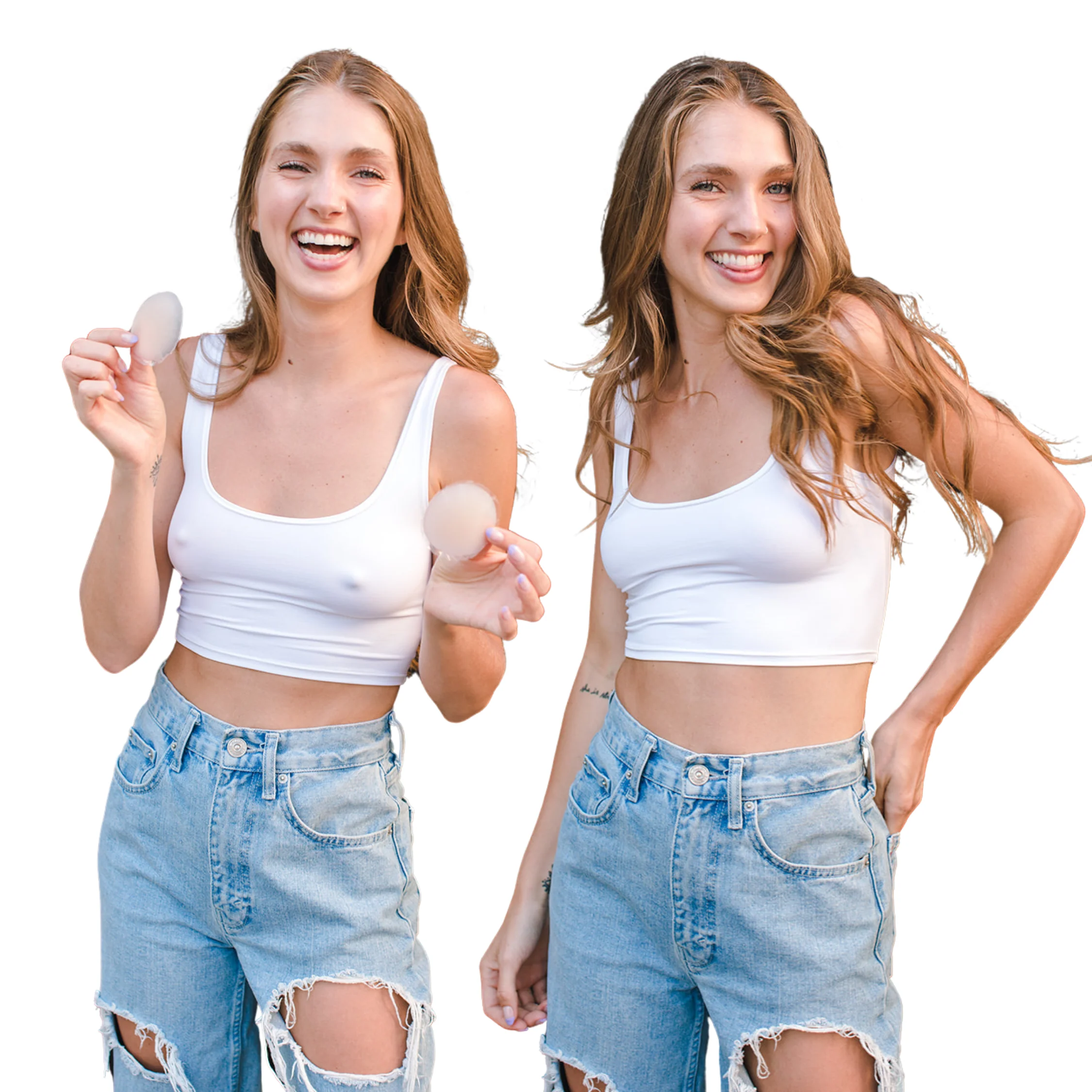 Limited Edition Deluxe Duo in White - Medium Nude - Image 5