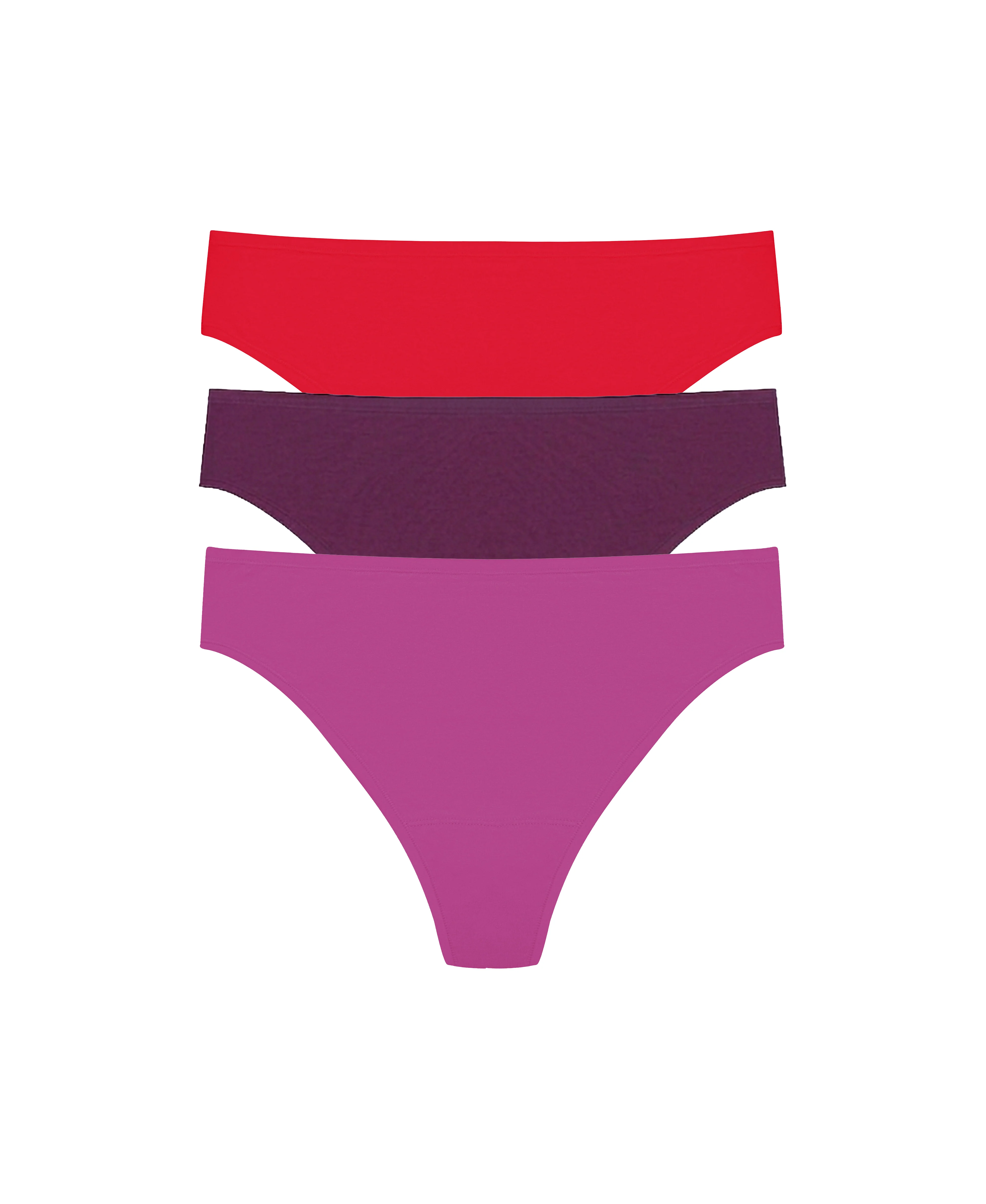 Bliss Bare Pima Cotton Thong 3-Pack