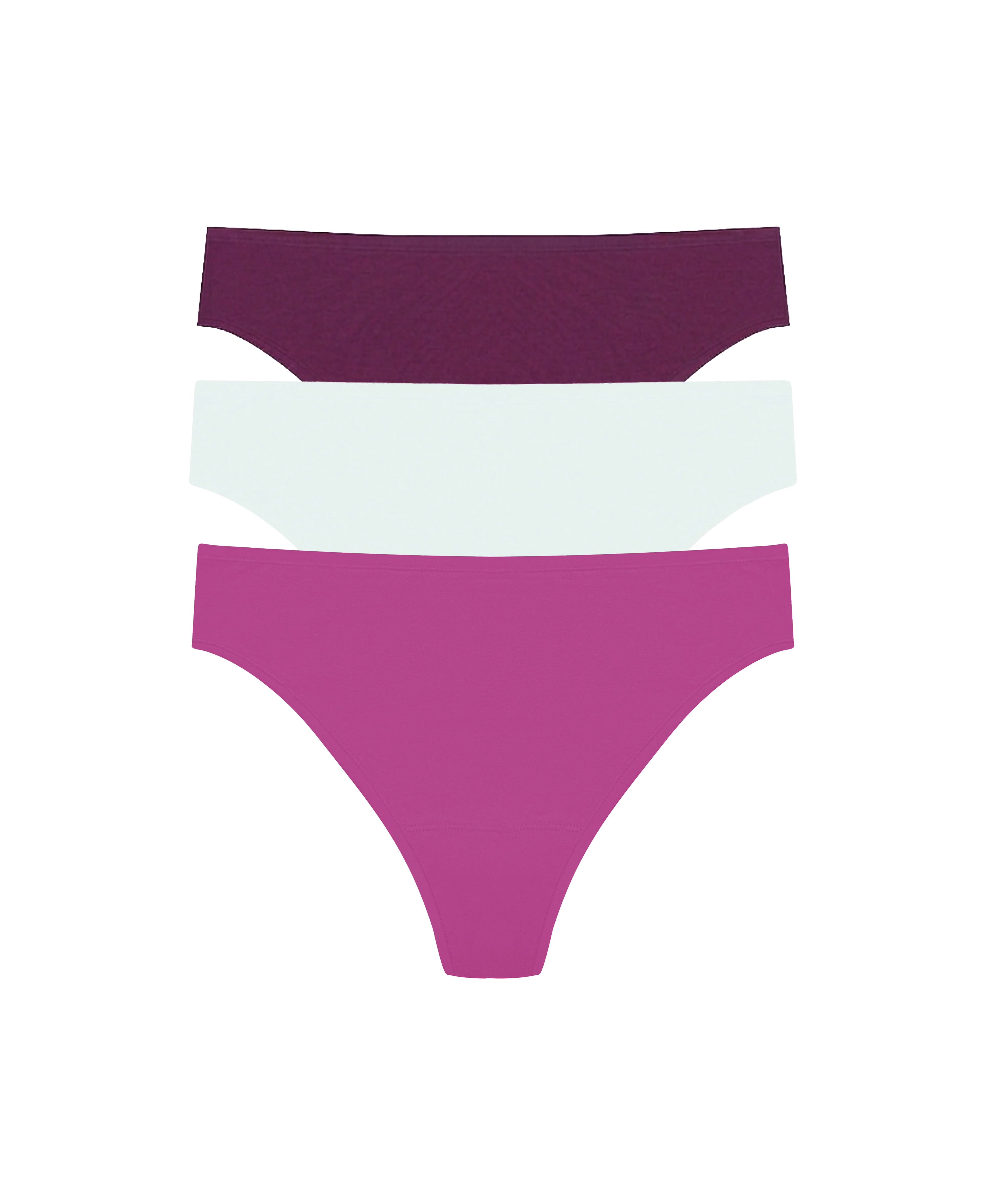 Bliss Bare Pima Cotton Thong 3-Pack