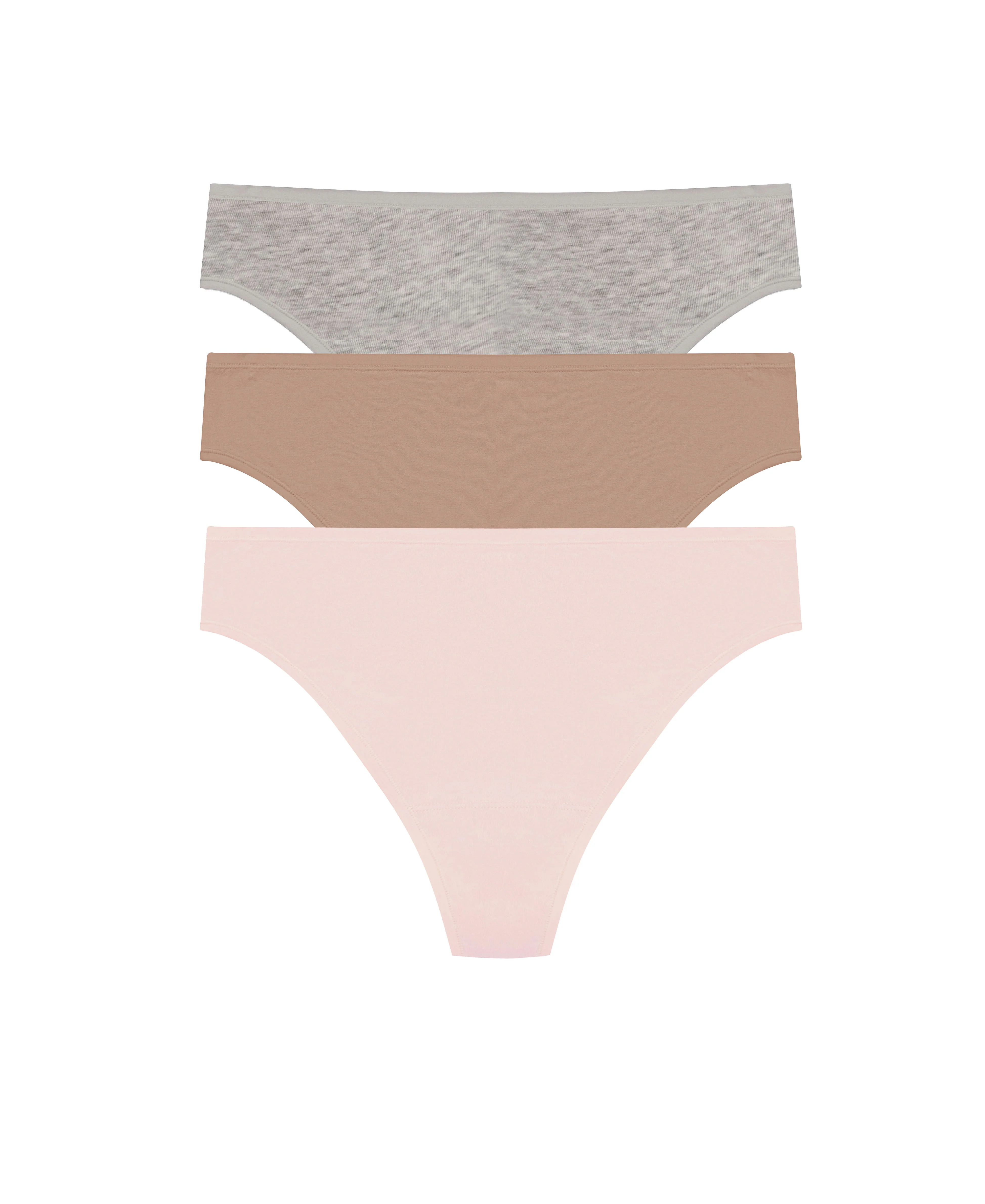 Bliss Bare Pima Cotton Thong 3-Pack