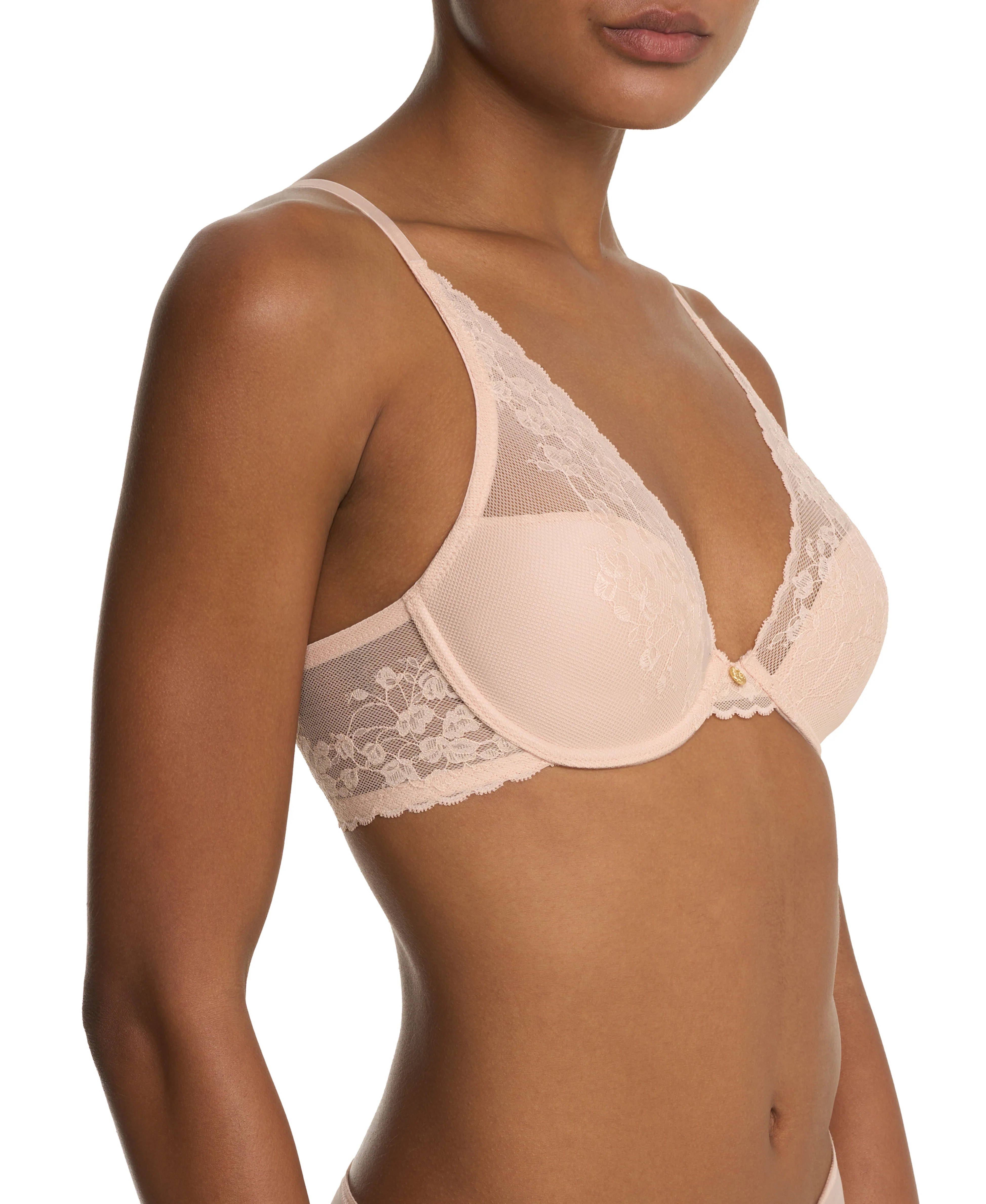 Cherry Blossom Lace Plunge T-Shirt Bra - Image 3