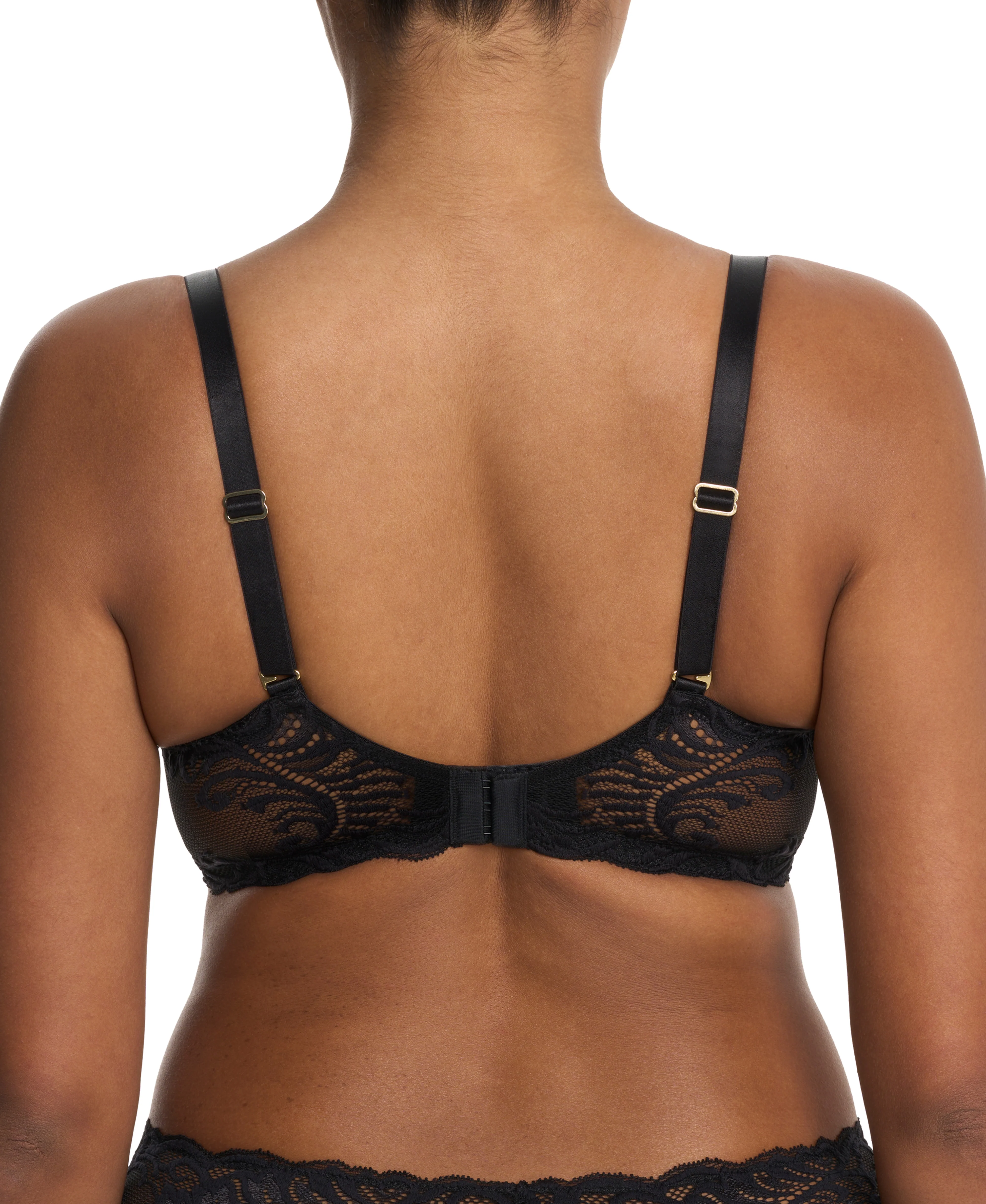 Feathers Lace Full Figure Plunge T-Shirt Bra - Image 4
