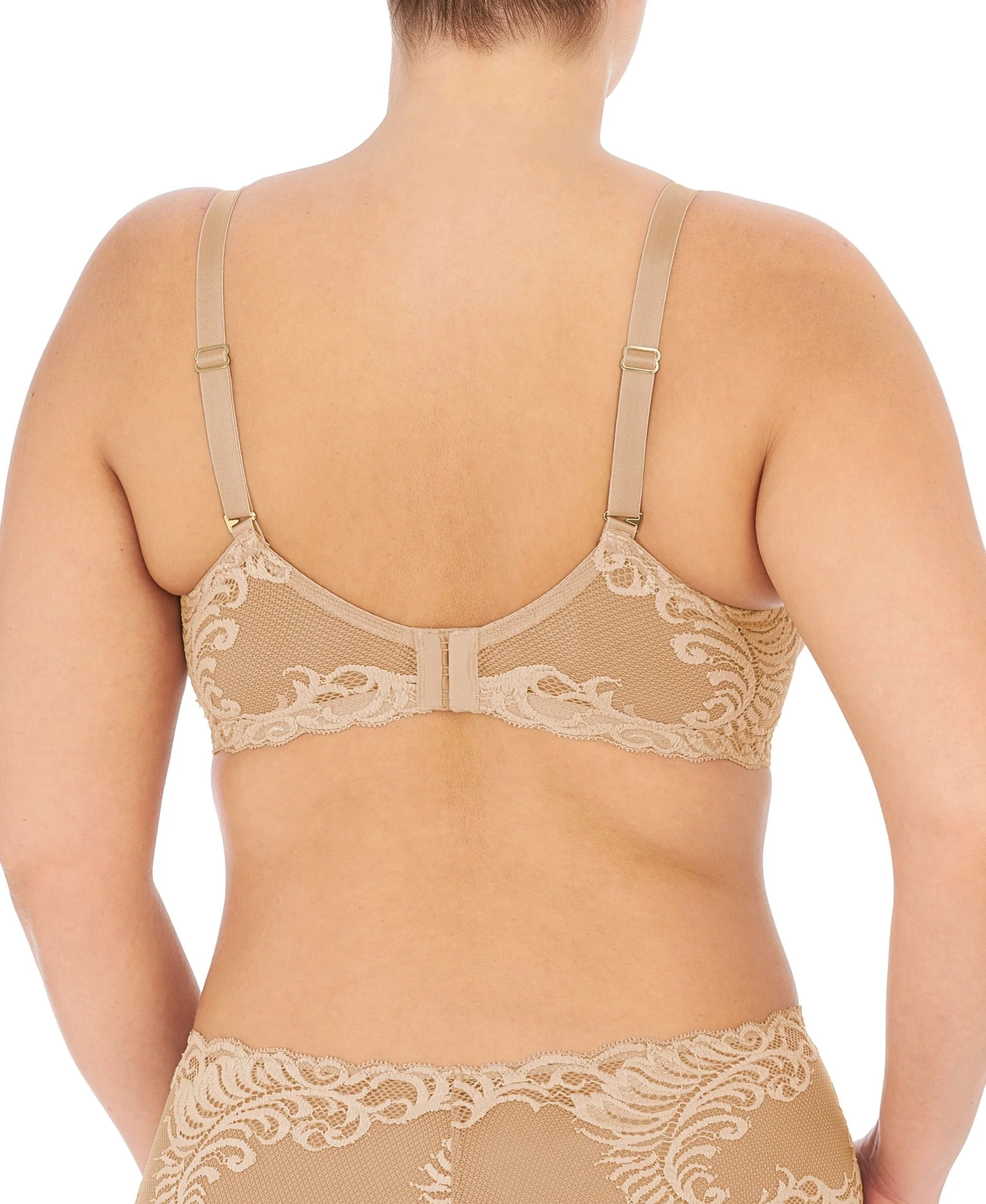 Feathers Lace Full Figure Plunge T-Shirt Bra - Image 3