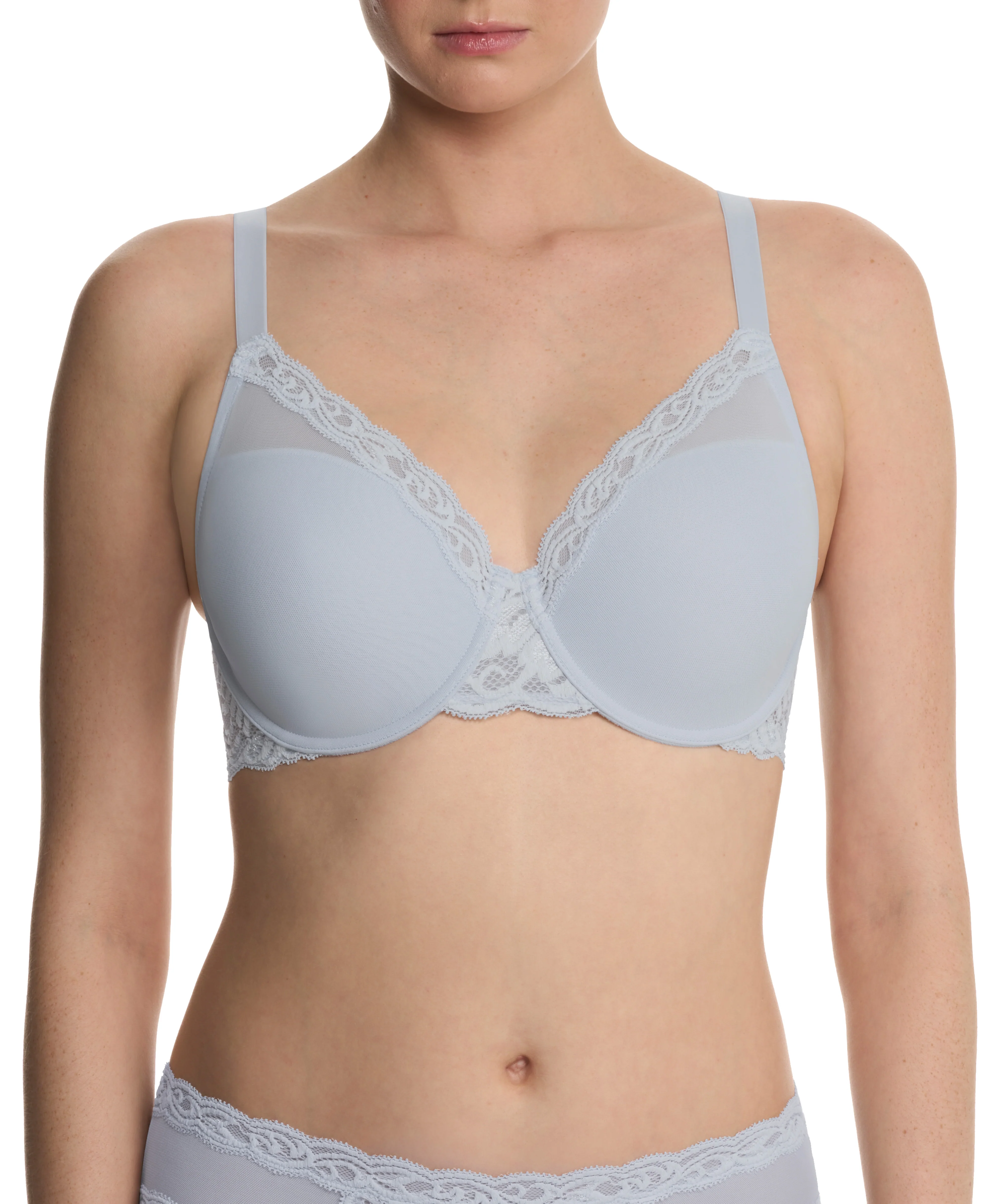 Feathers Lace Full Figure Plunge T-Shirt Bra