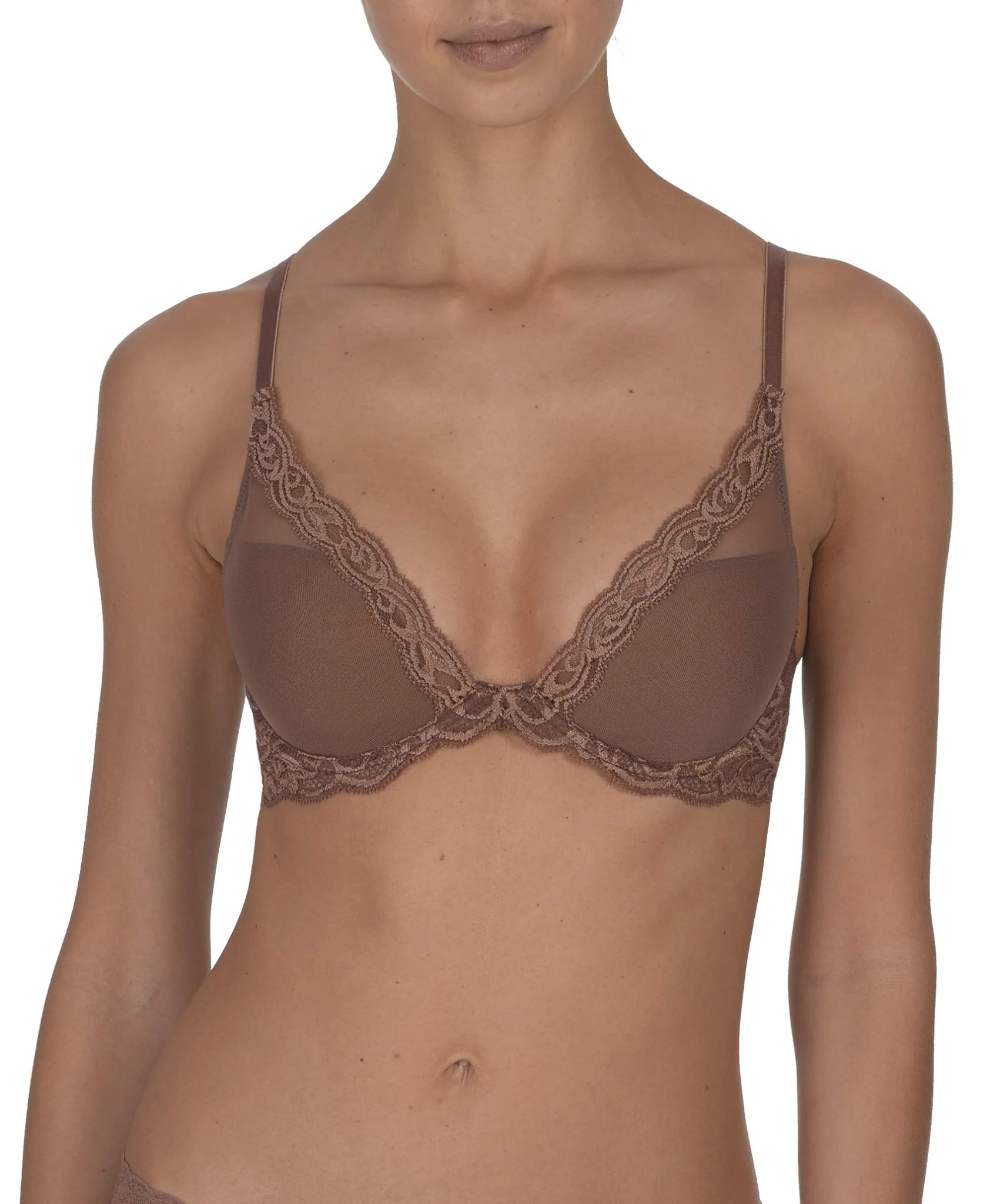 Feathers Lace Plunge T-Shirt Bra