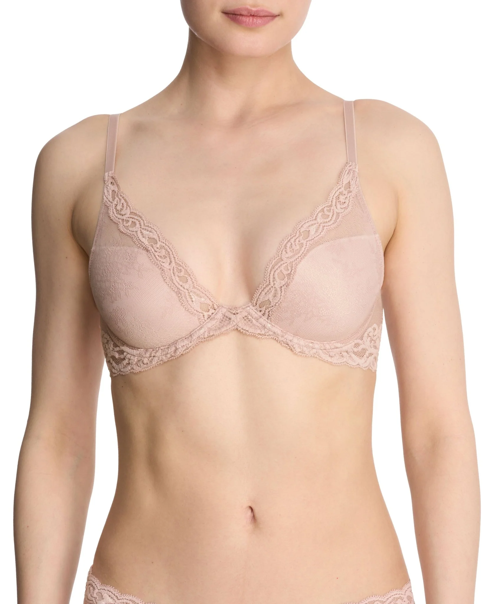 Feathers Lace Plunge T-Shirt Bra