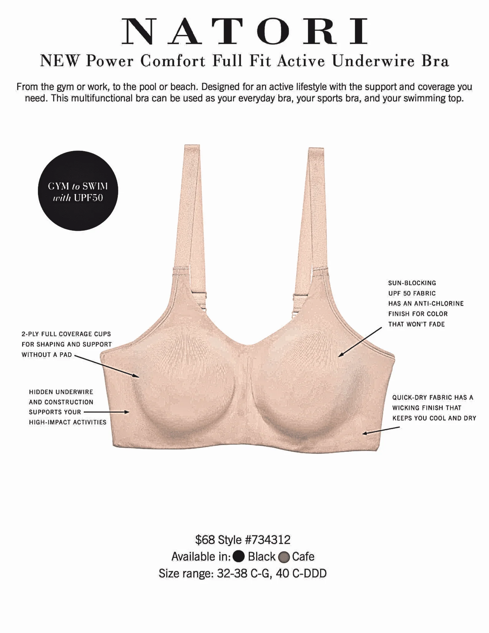 Power Comfort No Bounce All Day Sports Bra - Image 6