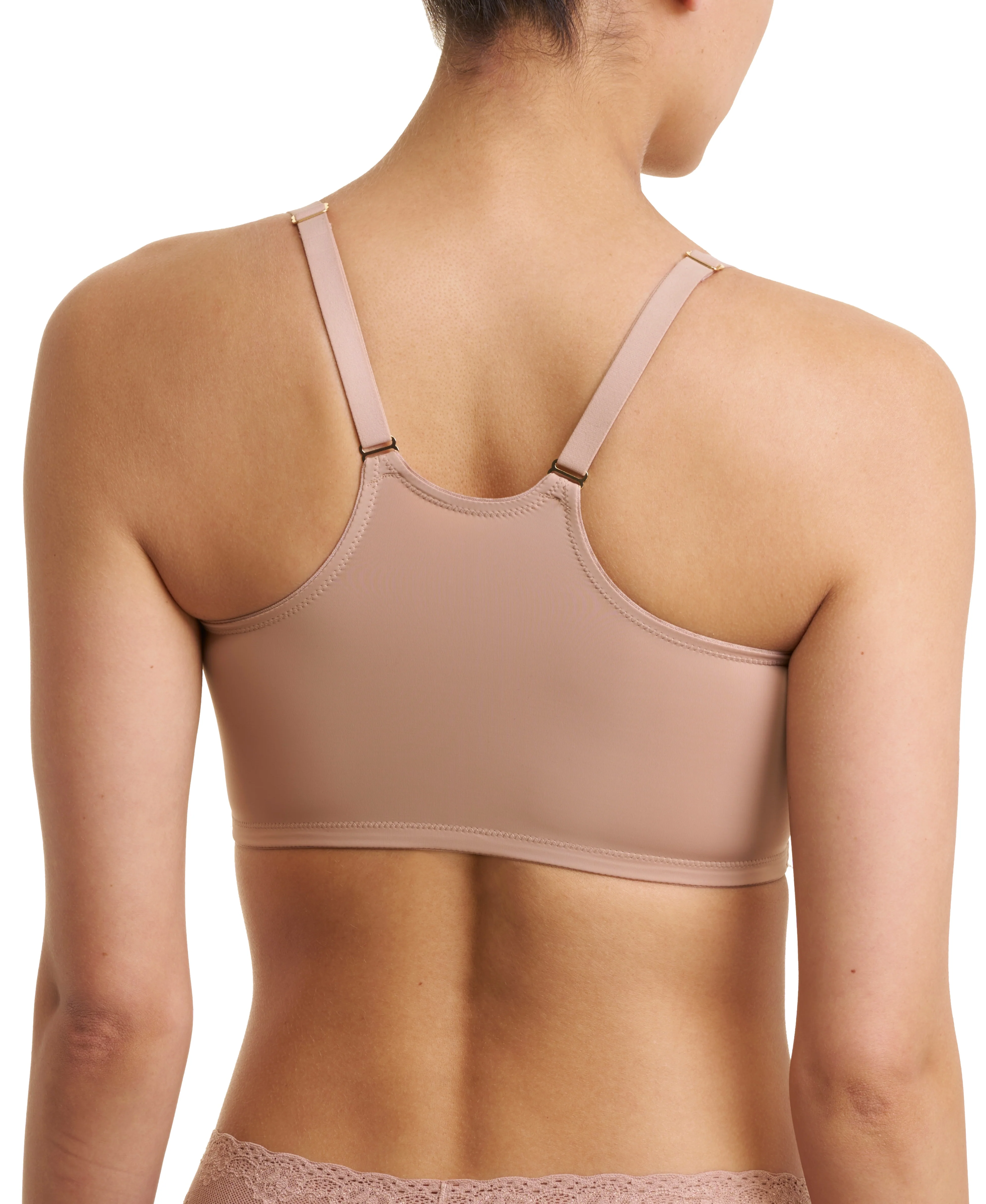 Pretty Smooth Zip Front Pocketed Mastectomy Wireless Bra - Image 3