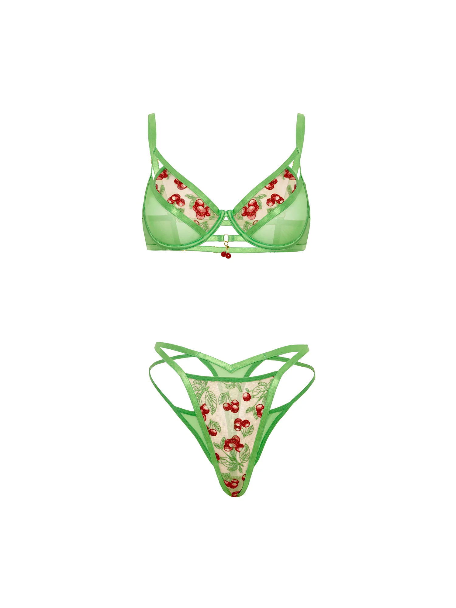 Cheri Embroidered Bra Set