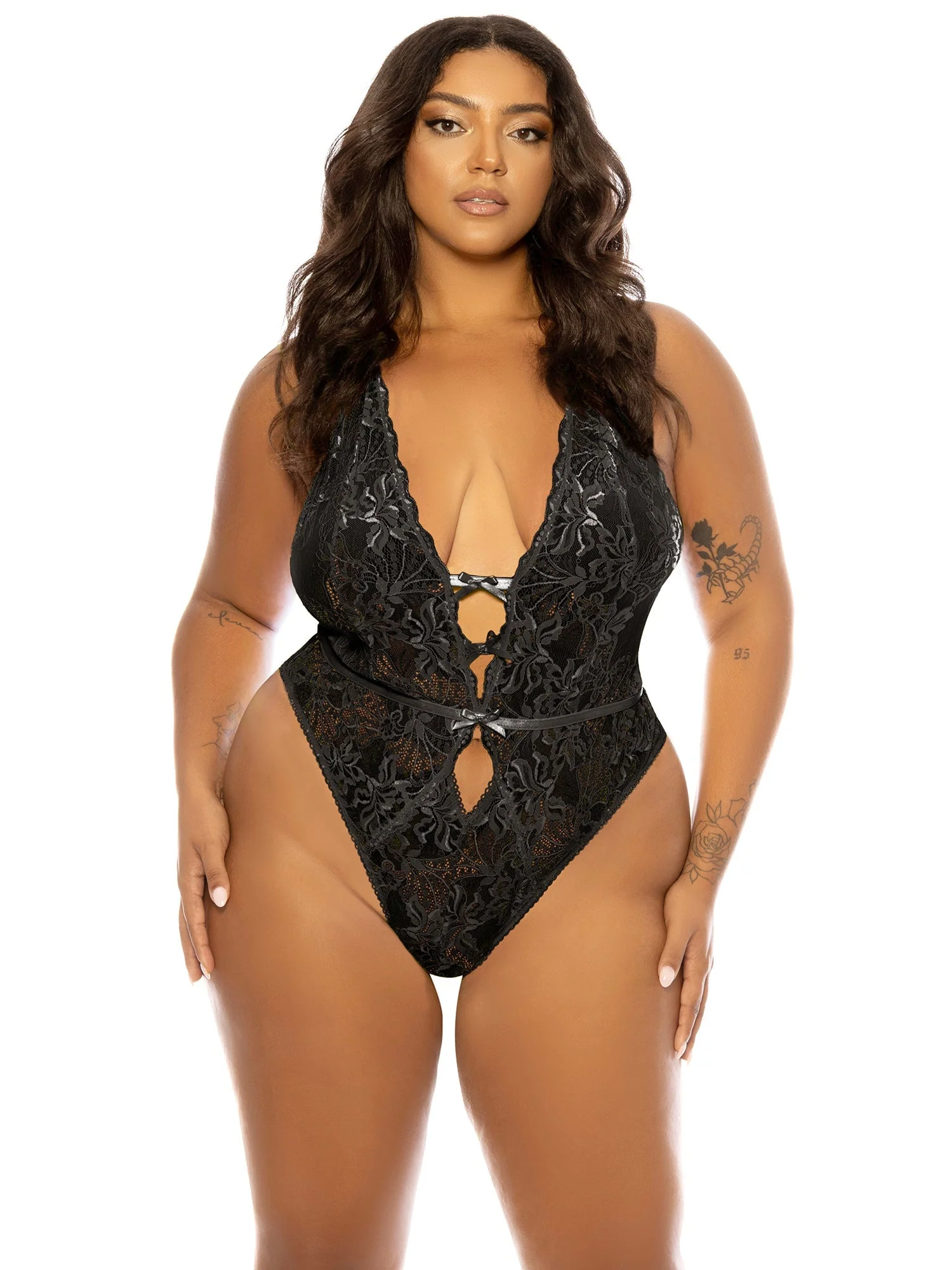 Curvy Lauren Lace Teddy - Image 2