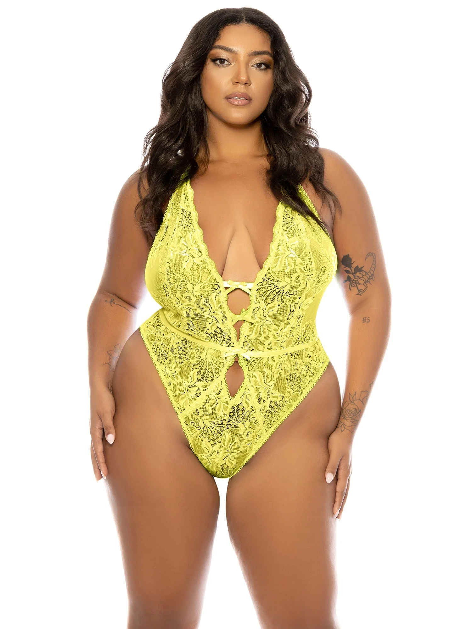 Curvy Lauren Lace Teddy - Image 2