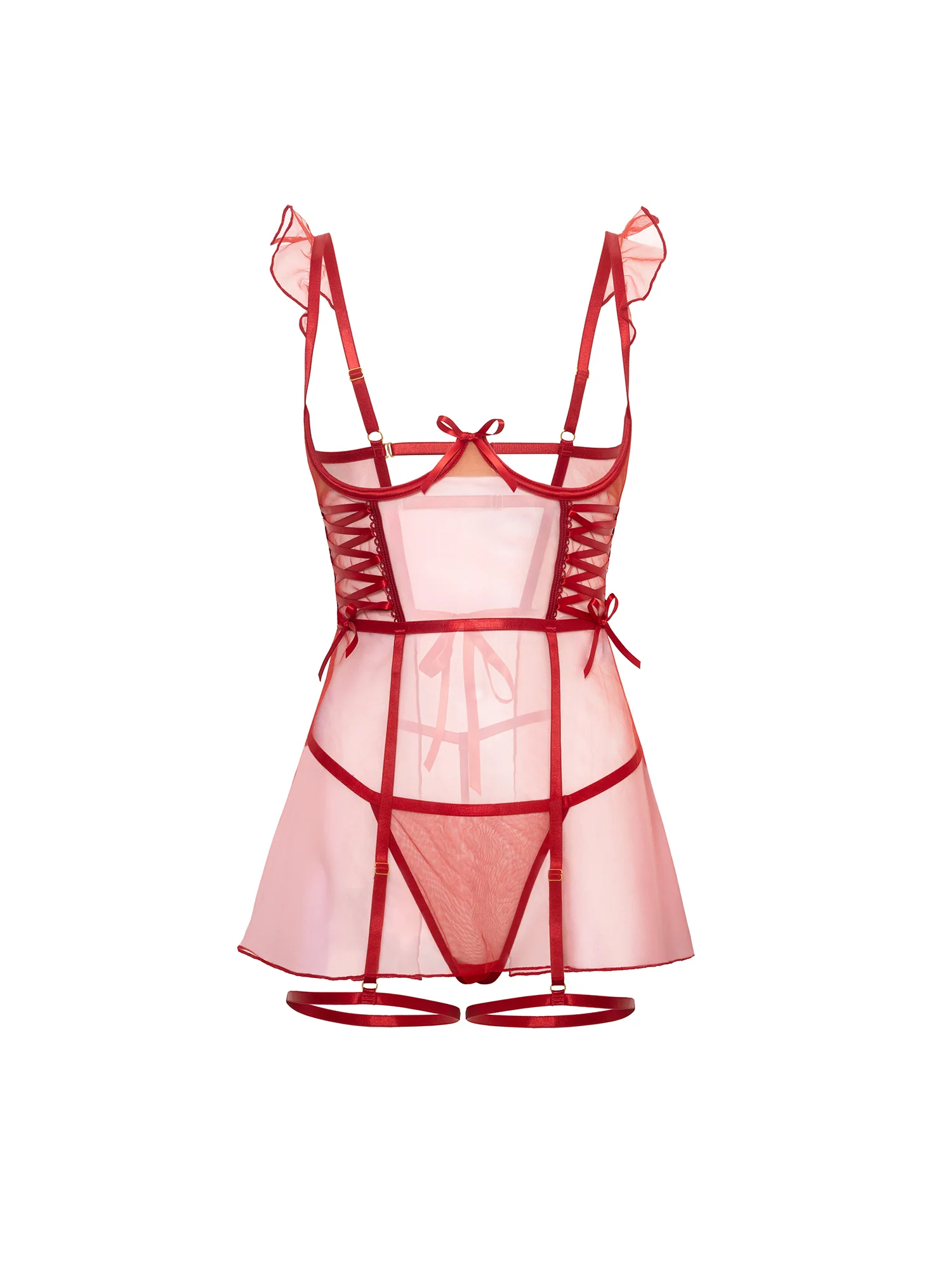 Darcy Open Cup Sheer Babydoll