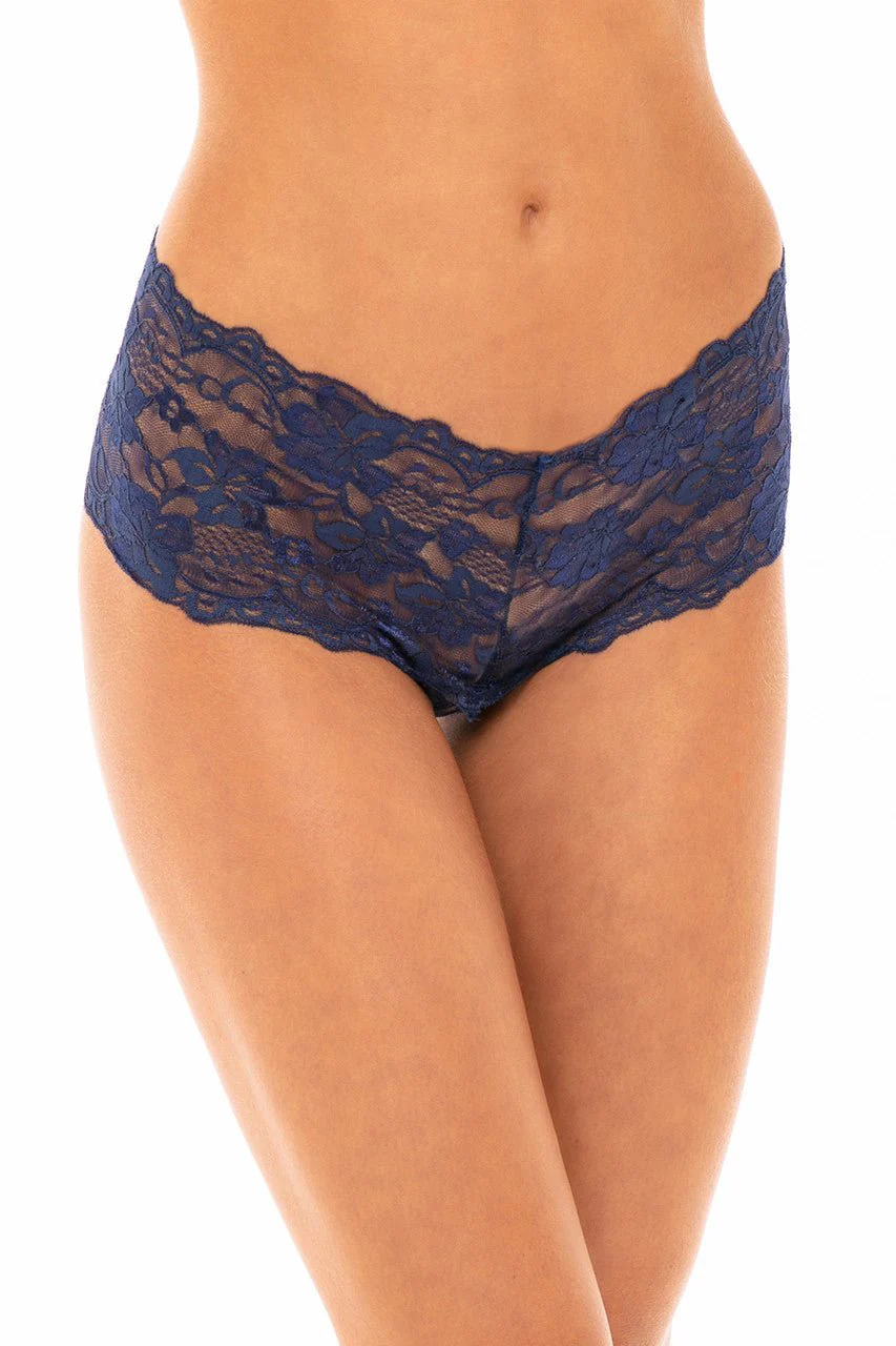 Good Night Kiss Lace Crotchless Boyshort - Image 4