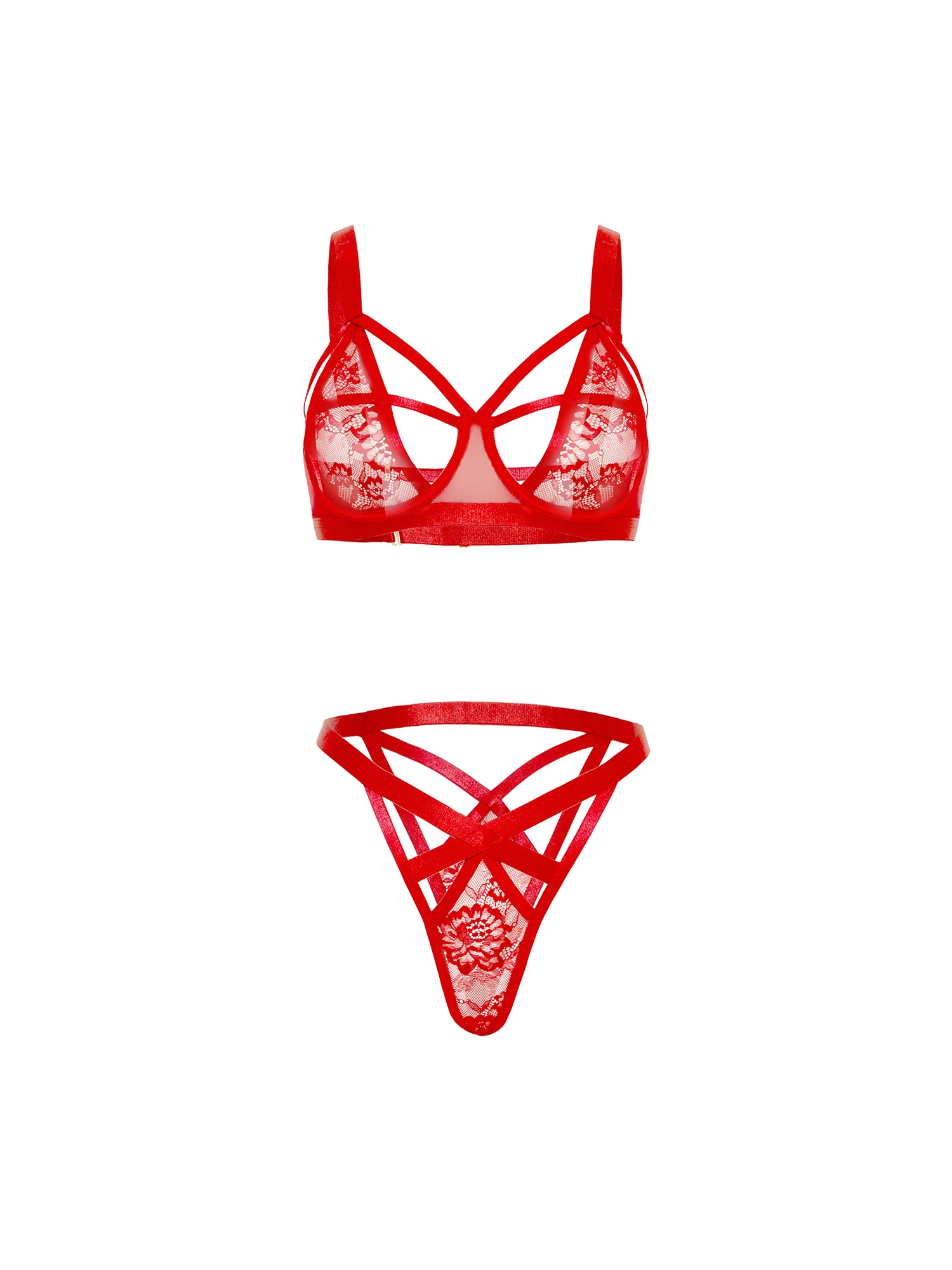 Michelle Strappy Lace Bra Set