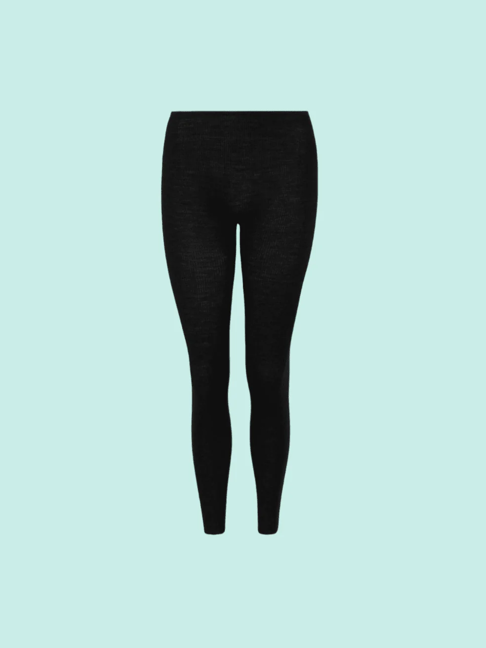 Lettuce Edge Ribbed Wool & Silk Leggings - Image 2