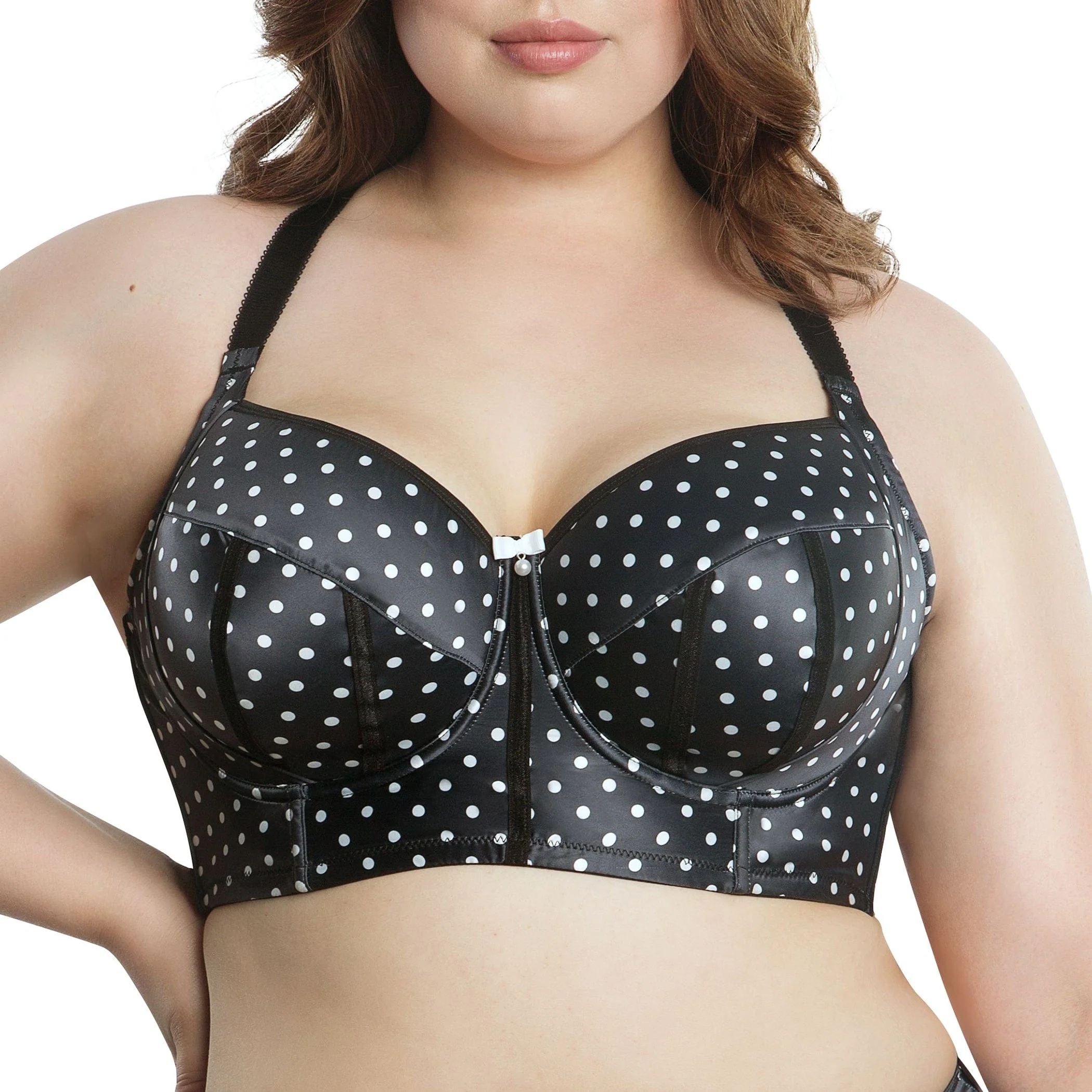 PARFAIT Charlotte Longline 6977 Women's Full Bust Padded Bra  - Black Dot - Image 2