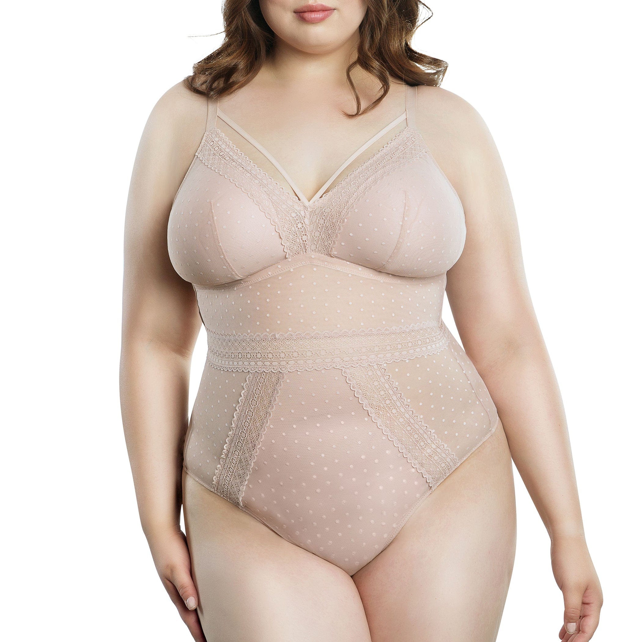 PARFAIT Mia Dot P6017 Women's Sexy Wire-free Bodysuit Lingerie - Cameo Rose - Image 2