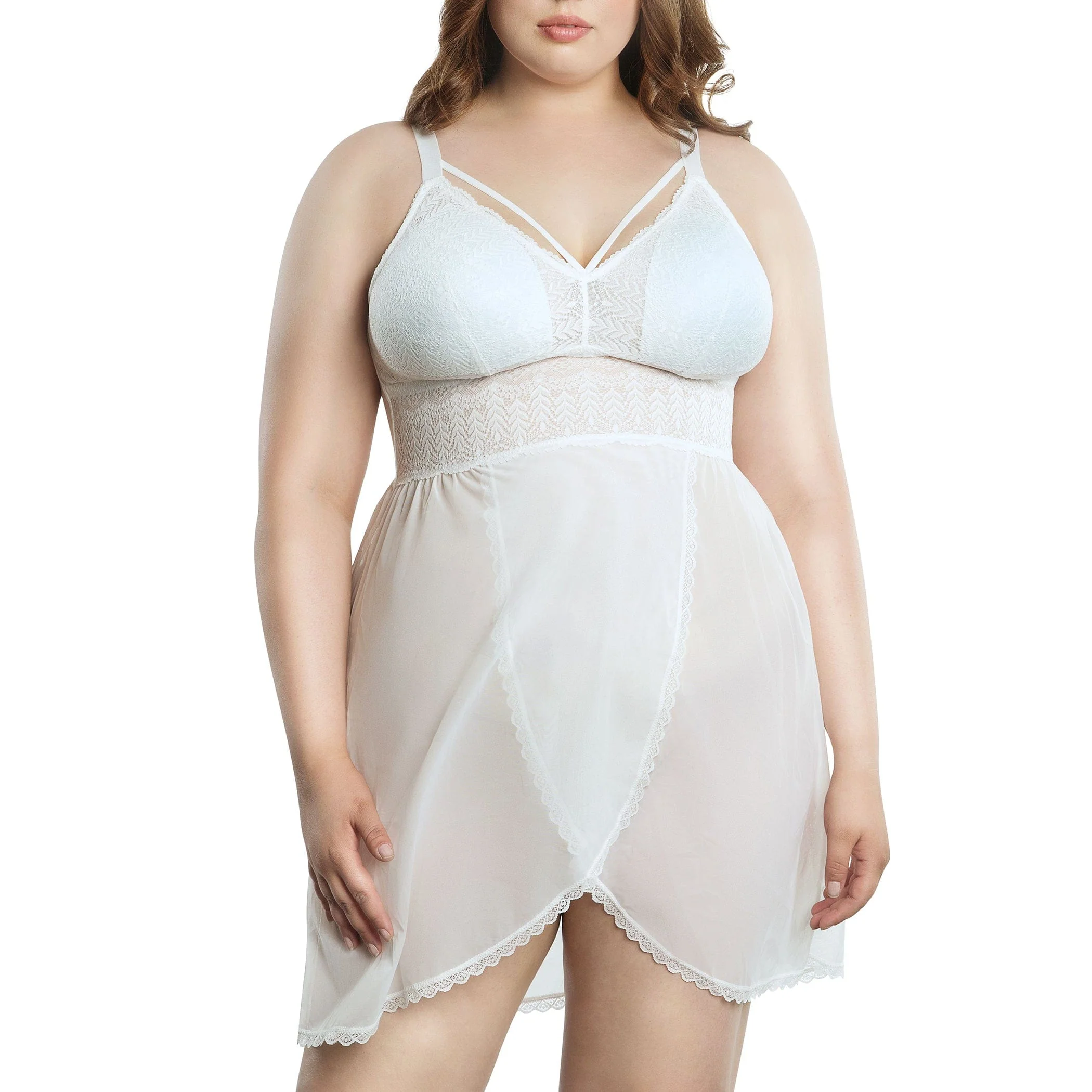 PARFAIT Mia Lace P5959 Women's Lingerie Wire-Free Chemise - Pearl White - Image 2