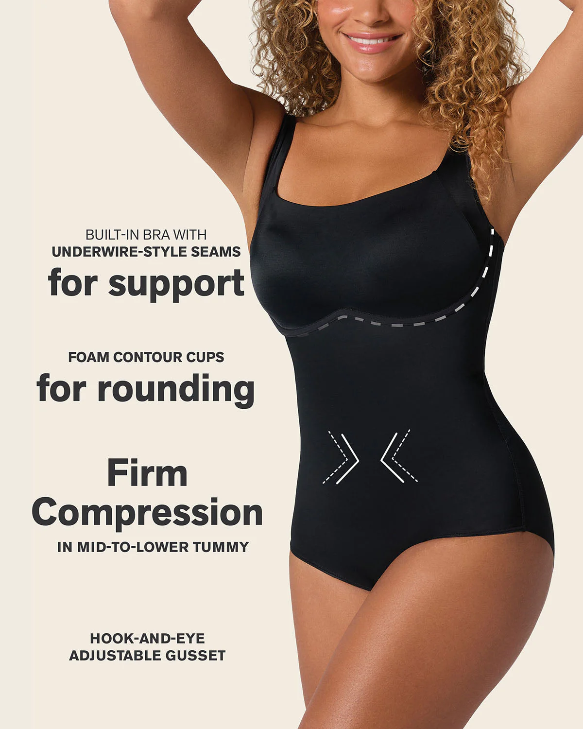 Scoop Back Wireless Classic Sculpting Bodysuit - Image 3