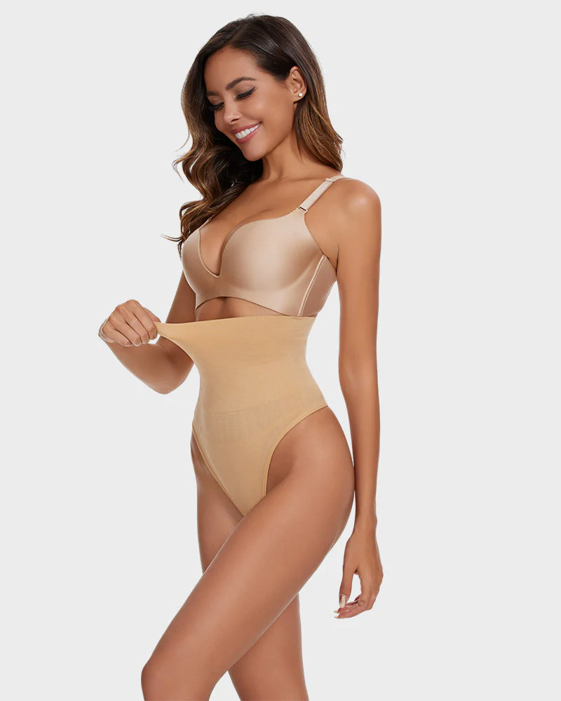 Seamless High-Waisted Shaper Thong Panty - Image 2