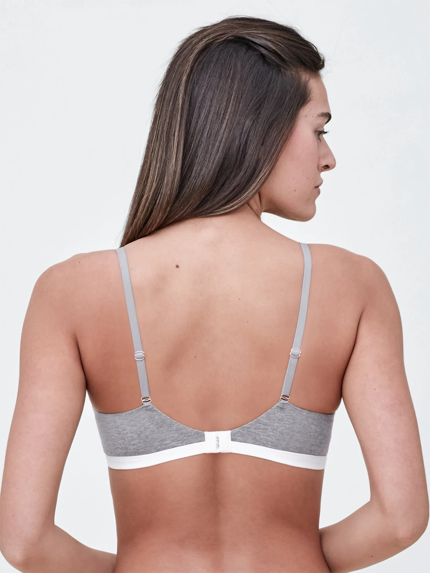 Adorned Cotton Plunge Wireless Bra - Image 2