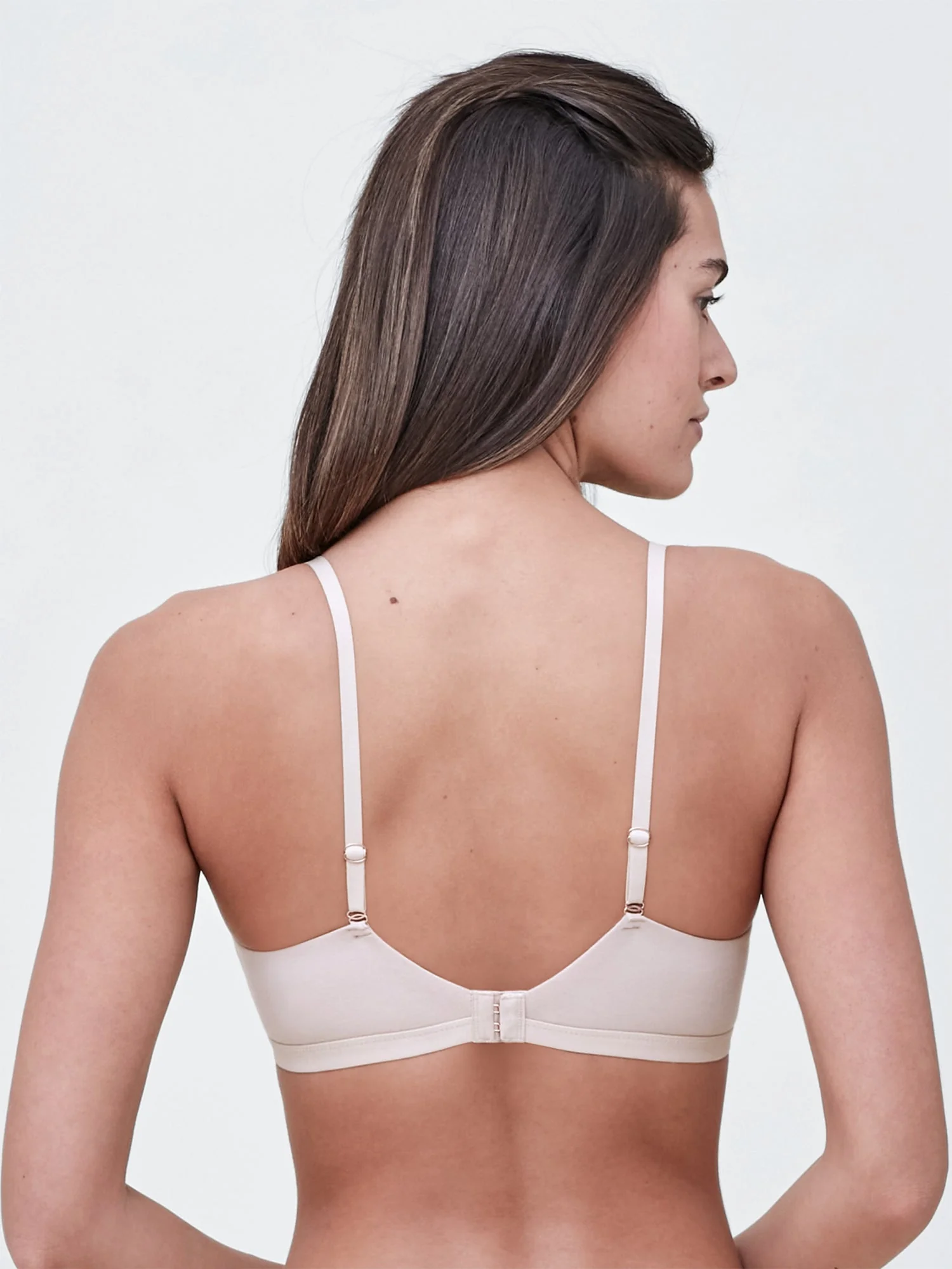 Adorned Cotton Plunge Wireless Bra - Image 4