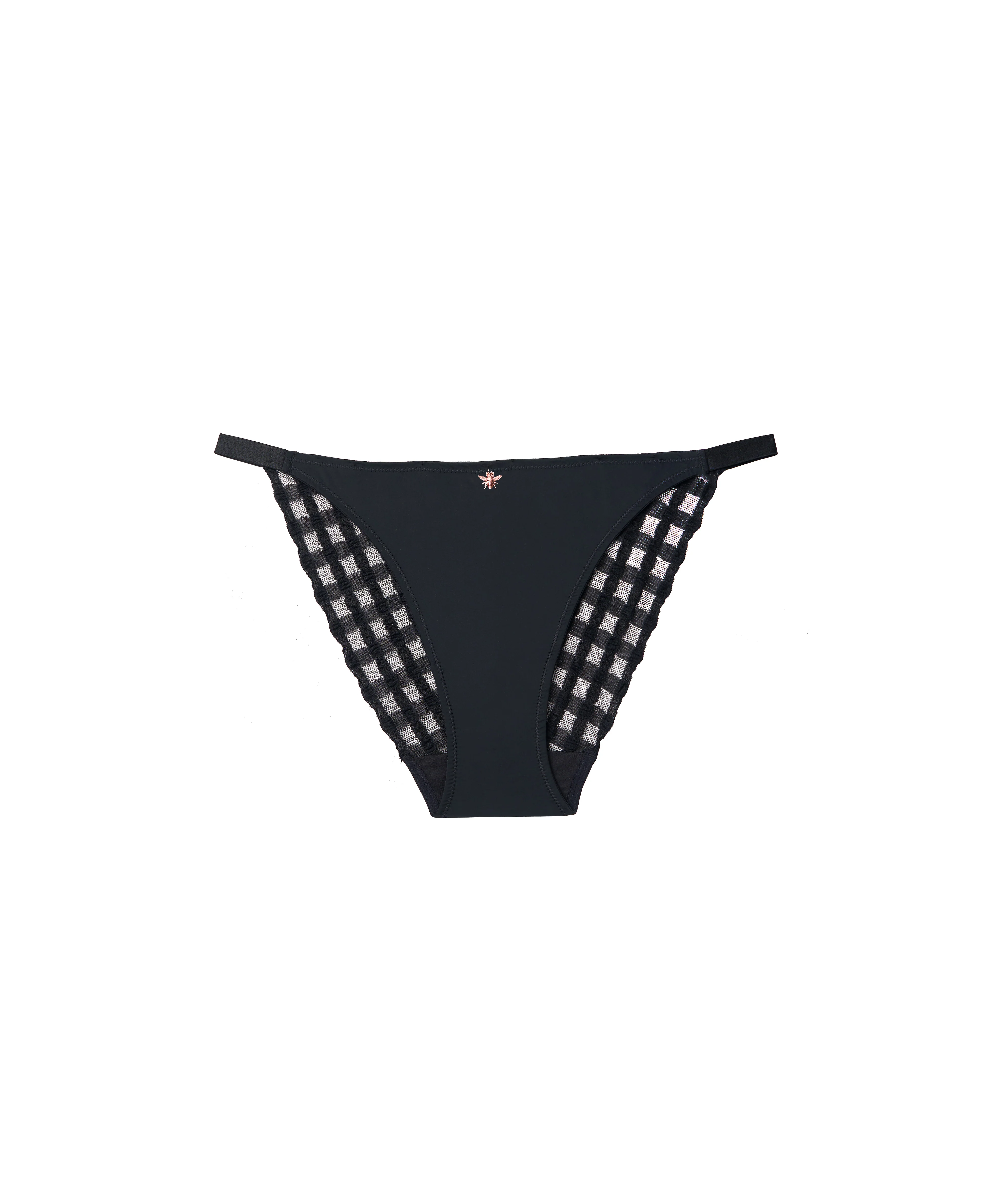 Bonbon Gingham Lace String Bikini - Image 4