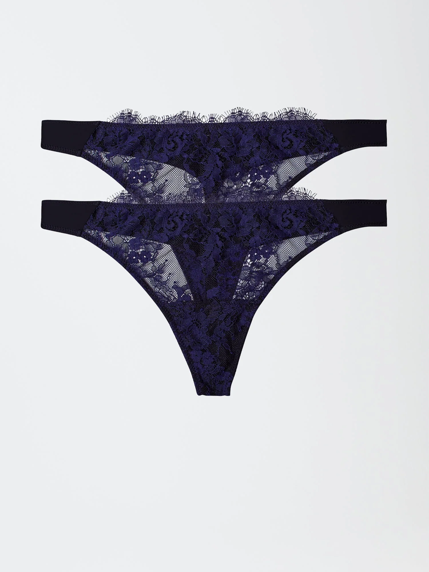 Entice Lace Front Thong 2-Pack