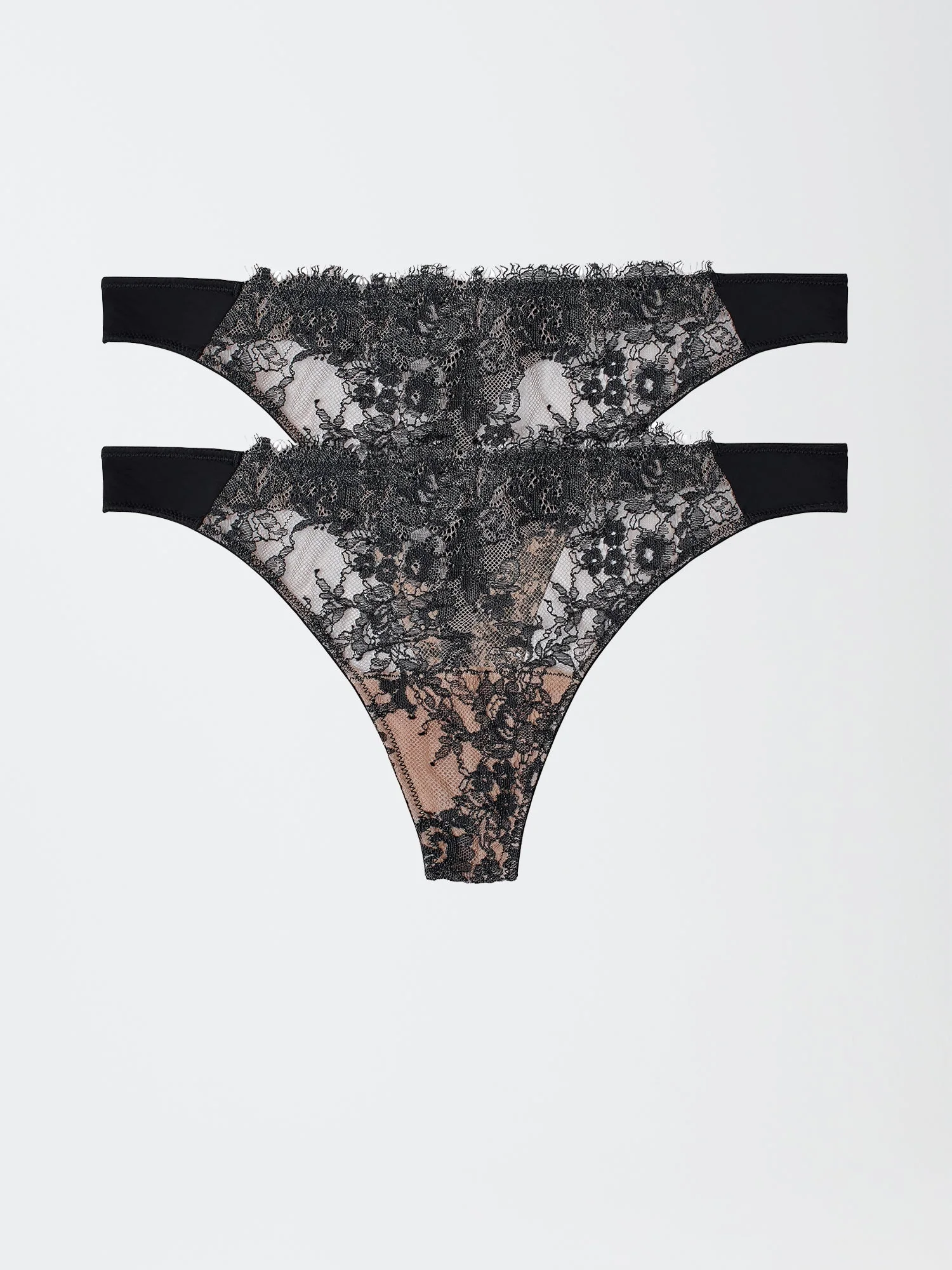 Entice Lace Front Thong 2-Pack