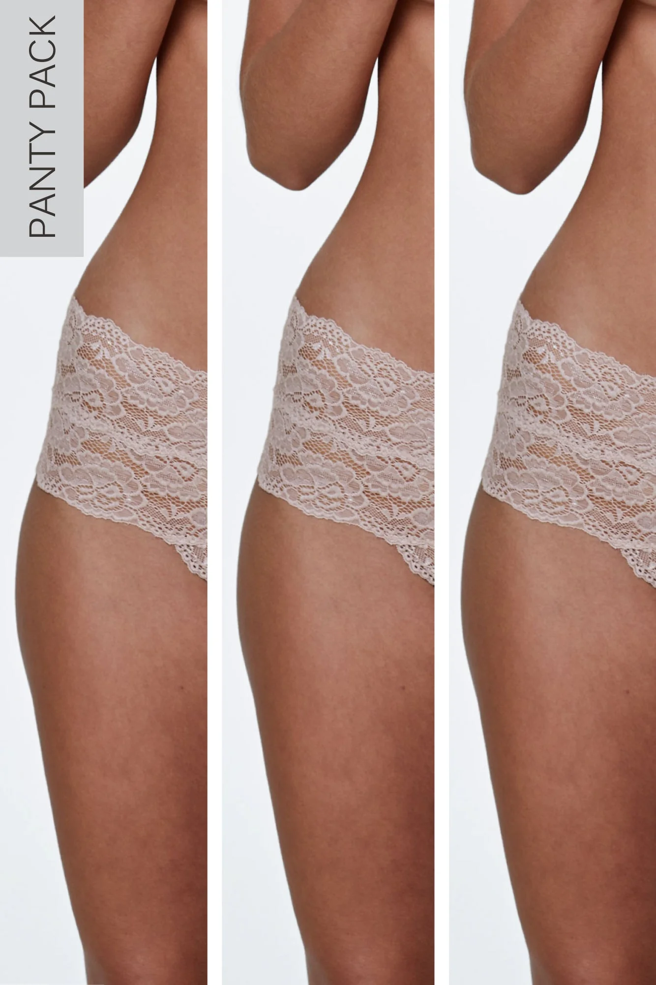 Goddess Lace High Waist Thong 3-Pack - Image 3