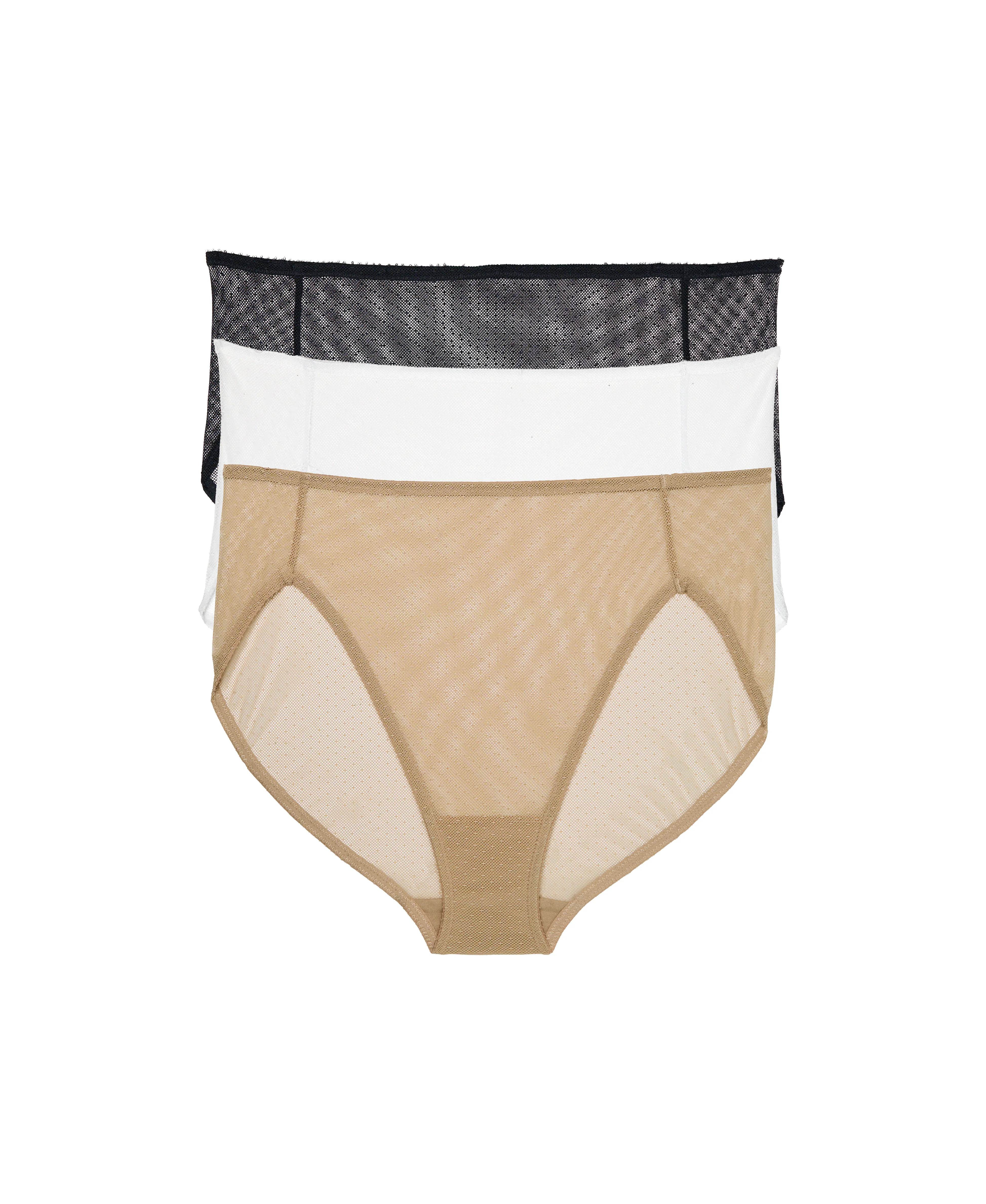 Jolie Sheer Lace French Cut Brief 3-Pack