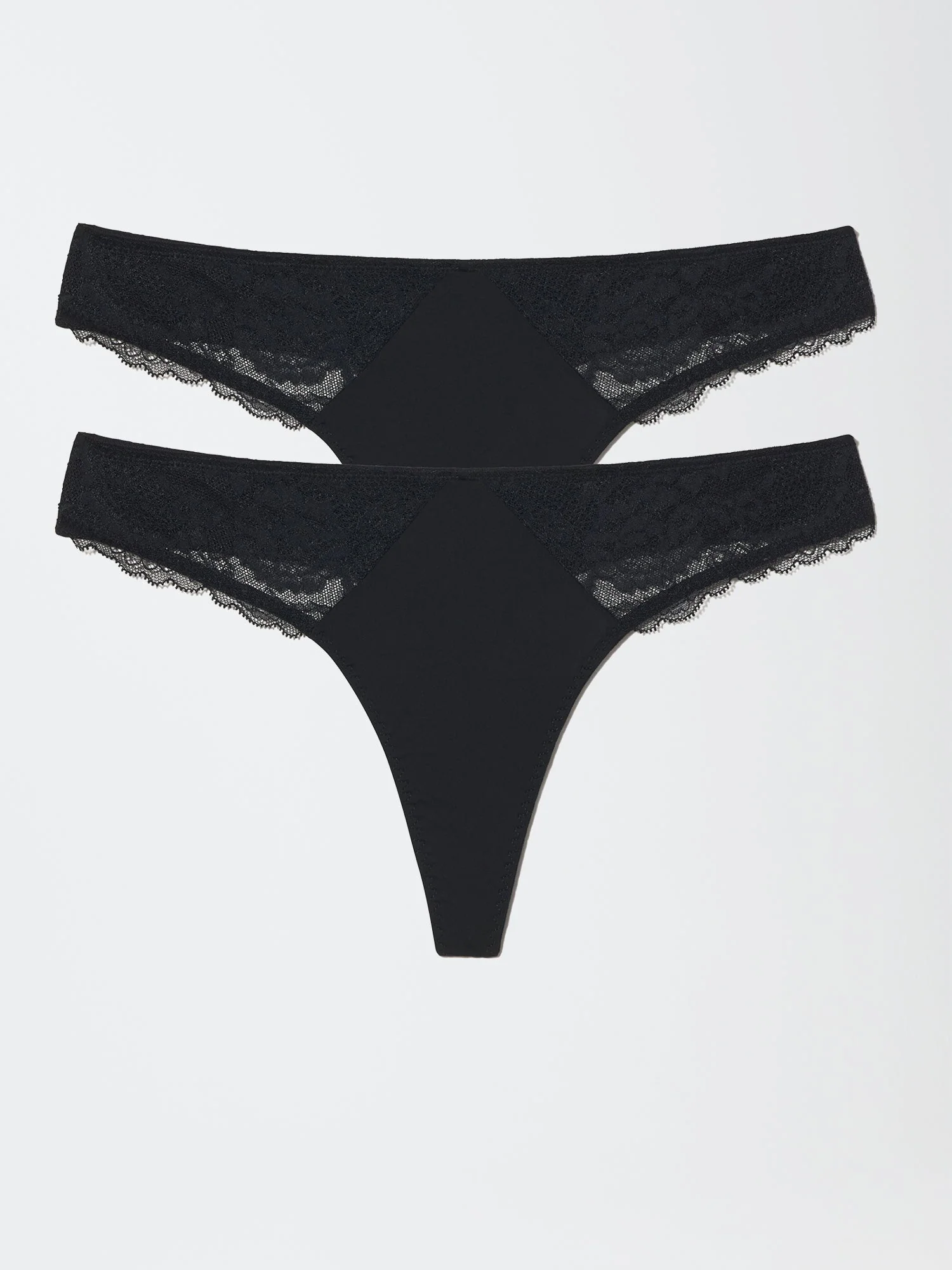 Minx Lace Trim Thong 2-Pack