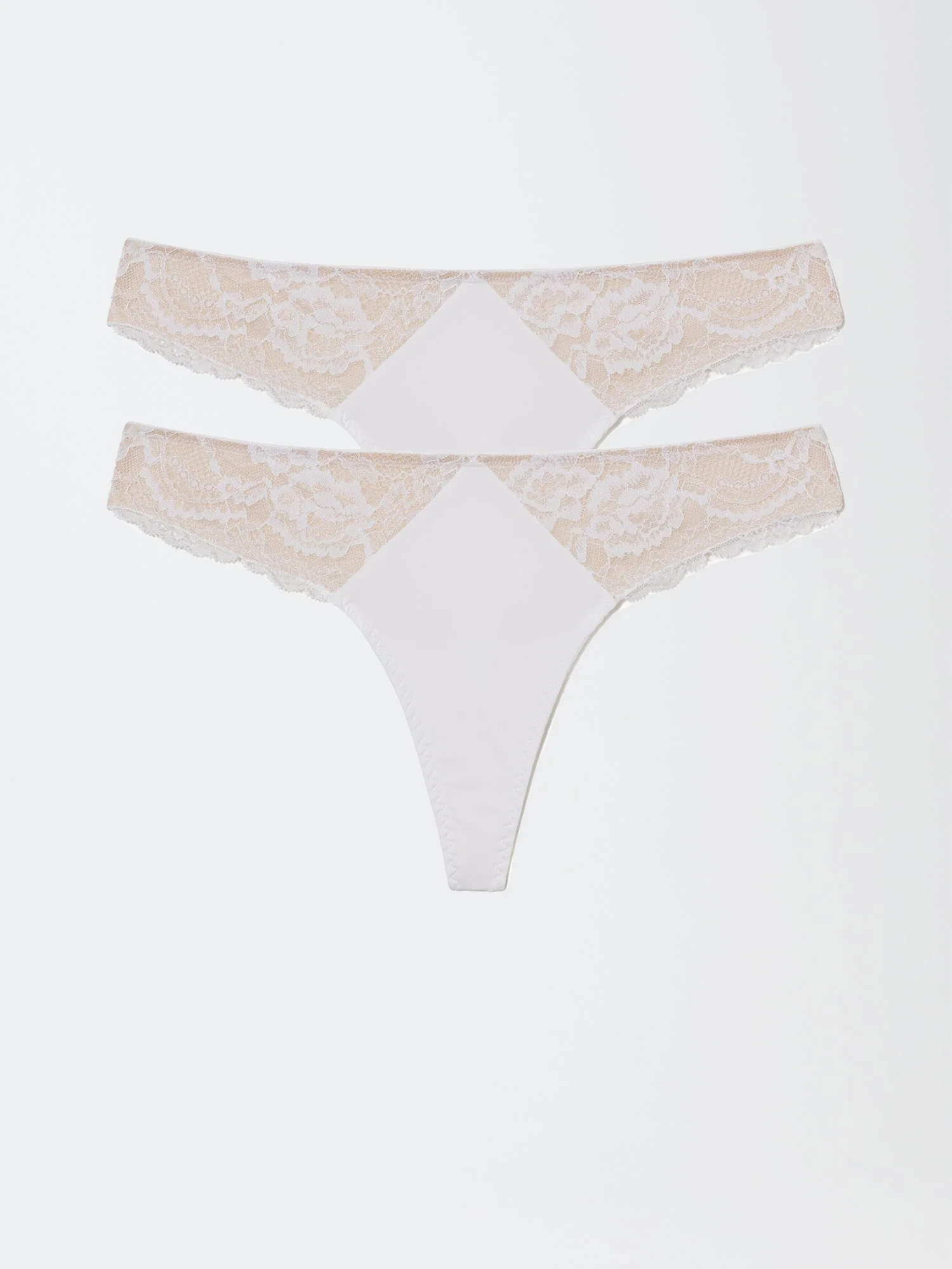 Minx Lace Trim Thong 2-Pack