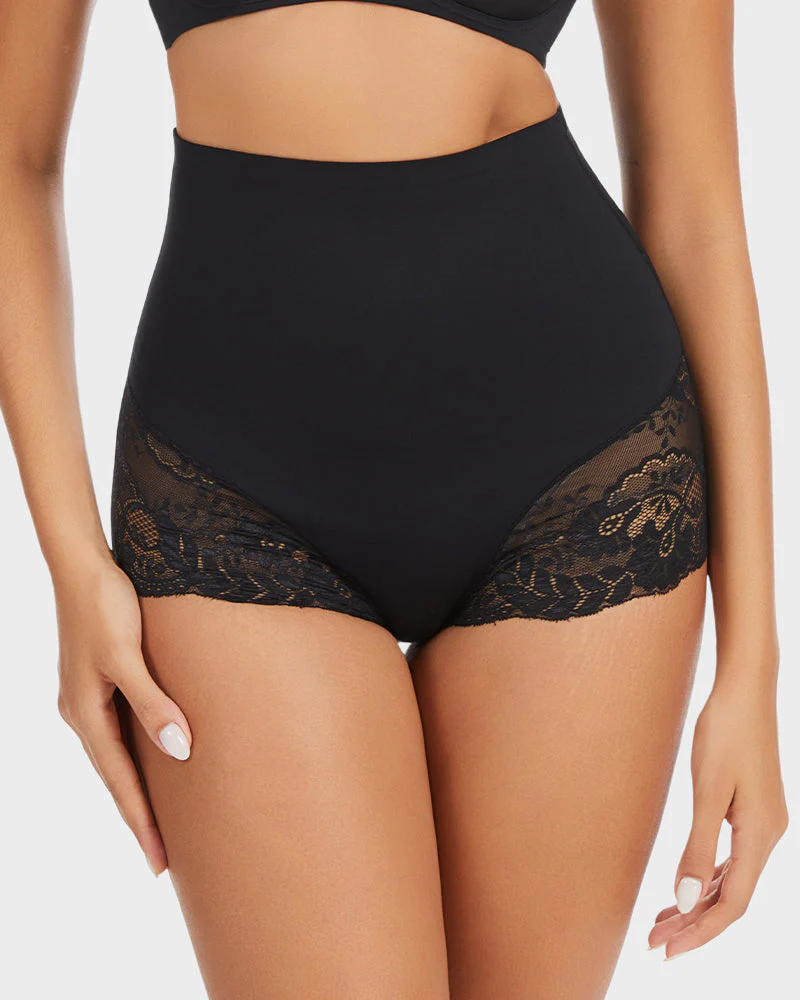 Smooth High-Waisted Sheer Lace Sculpting Brief (4 Pack) - Image 10