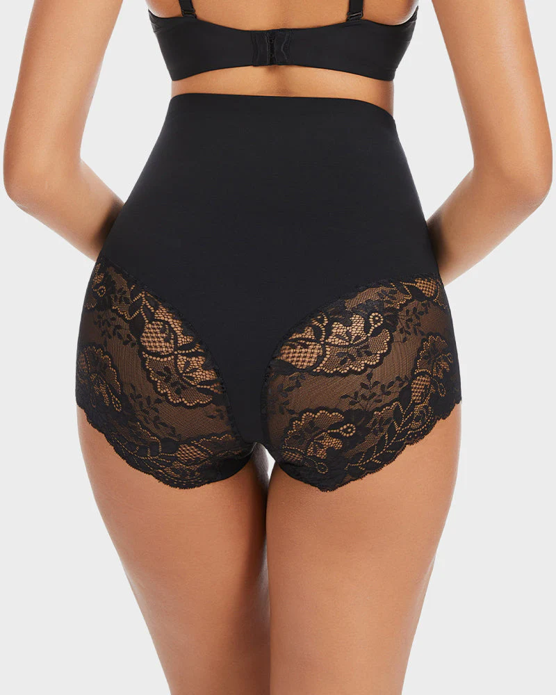 Smooth High-Waisted Sheer Lace Sculpting Brief (4 Pack) - Image 12