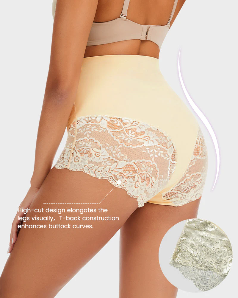 Smooth High-Waisted Sheer Lace Sculpting Brief (4 Pack) - Image 6