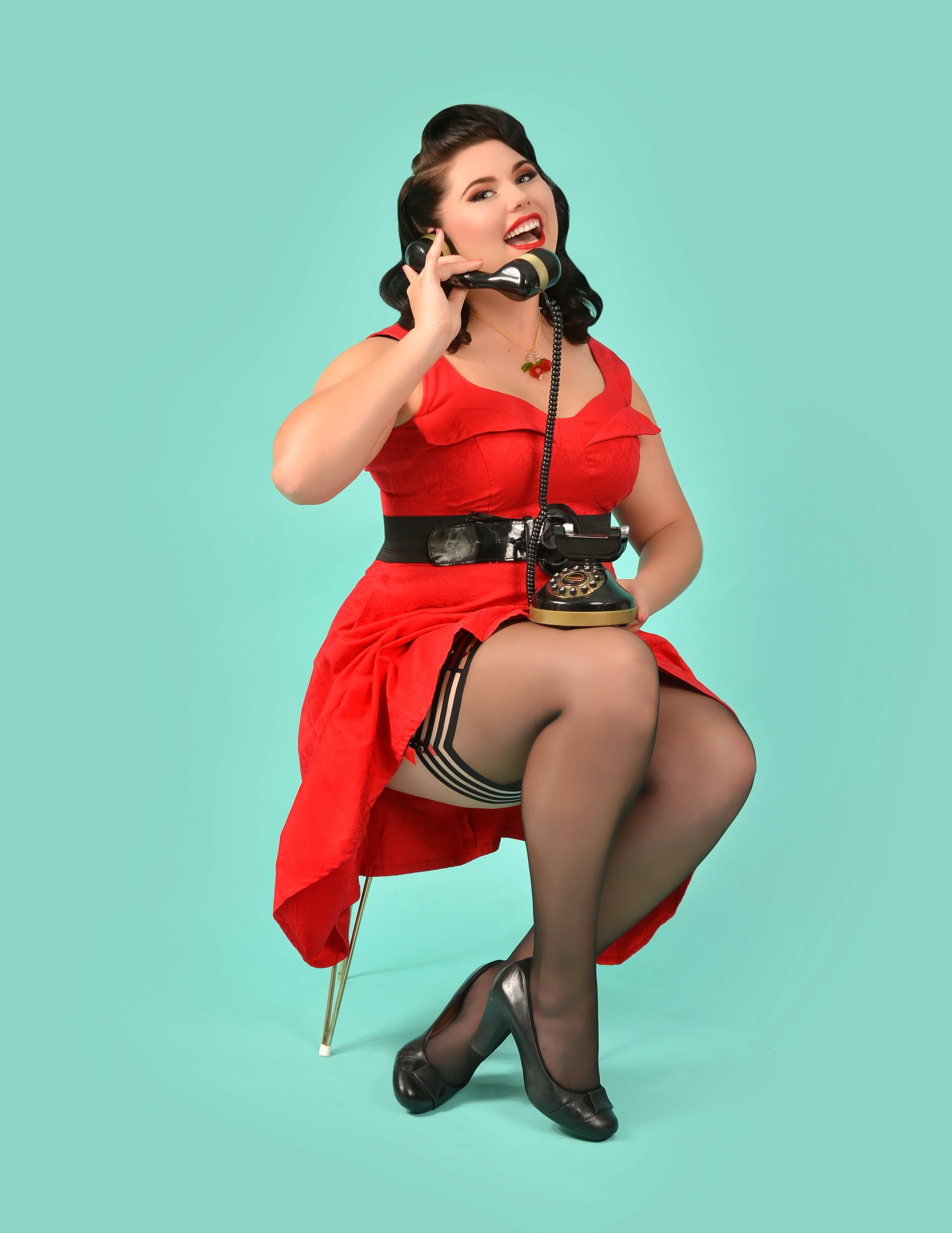 Taylor: As Essential as That Little Black Dress. Petite to Plus Size Thigh Highs - Image 3
