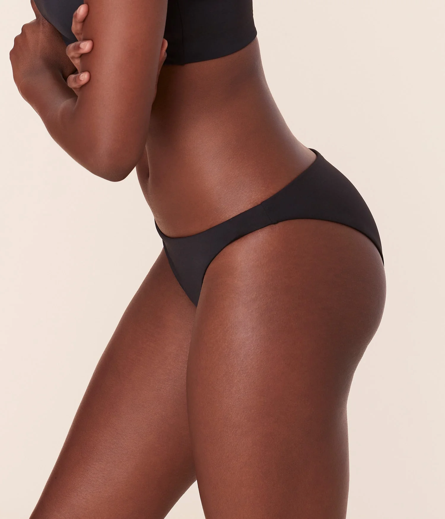The Cheeky Bikini Bottom - Flat - Black - Image 3
