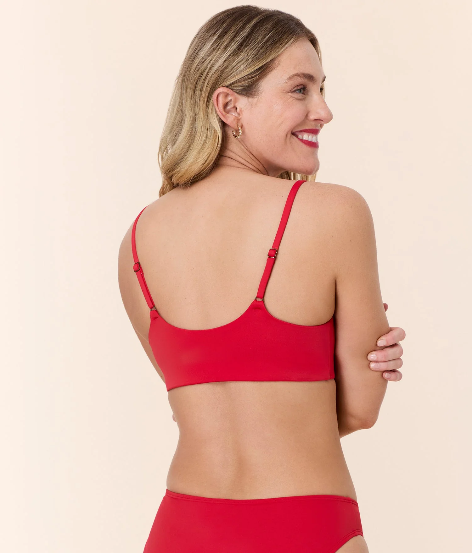 The Maui Bikini Top - Flat - Cherry Red - Image 3