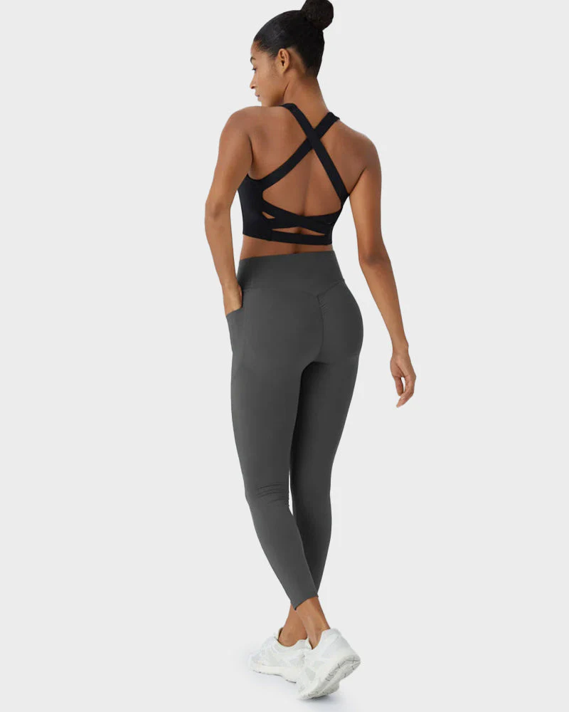 Tummy Control Butt-Lifting Training Leggings with Pockets - Image 21