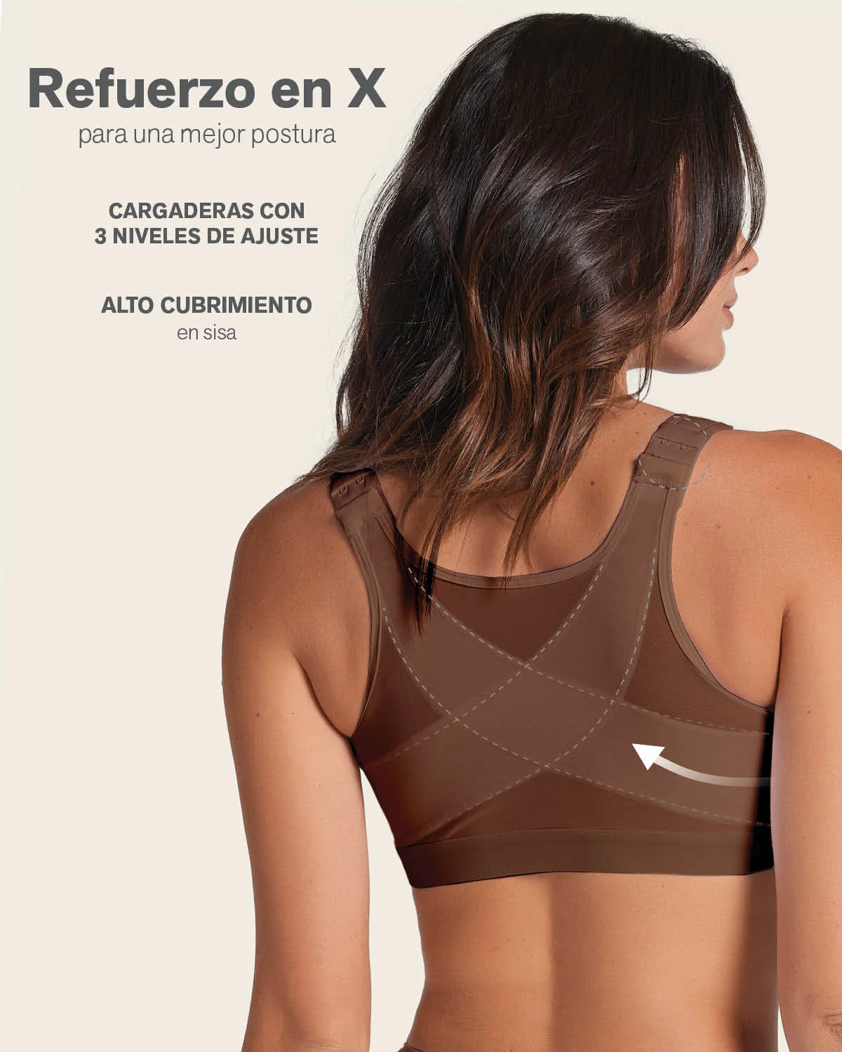 Unlined Wireless Posture Corrector Bra - Image 35