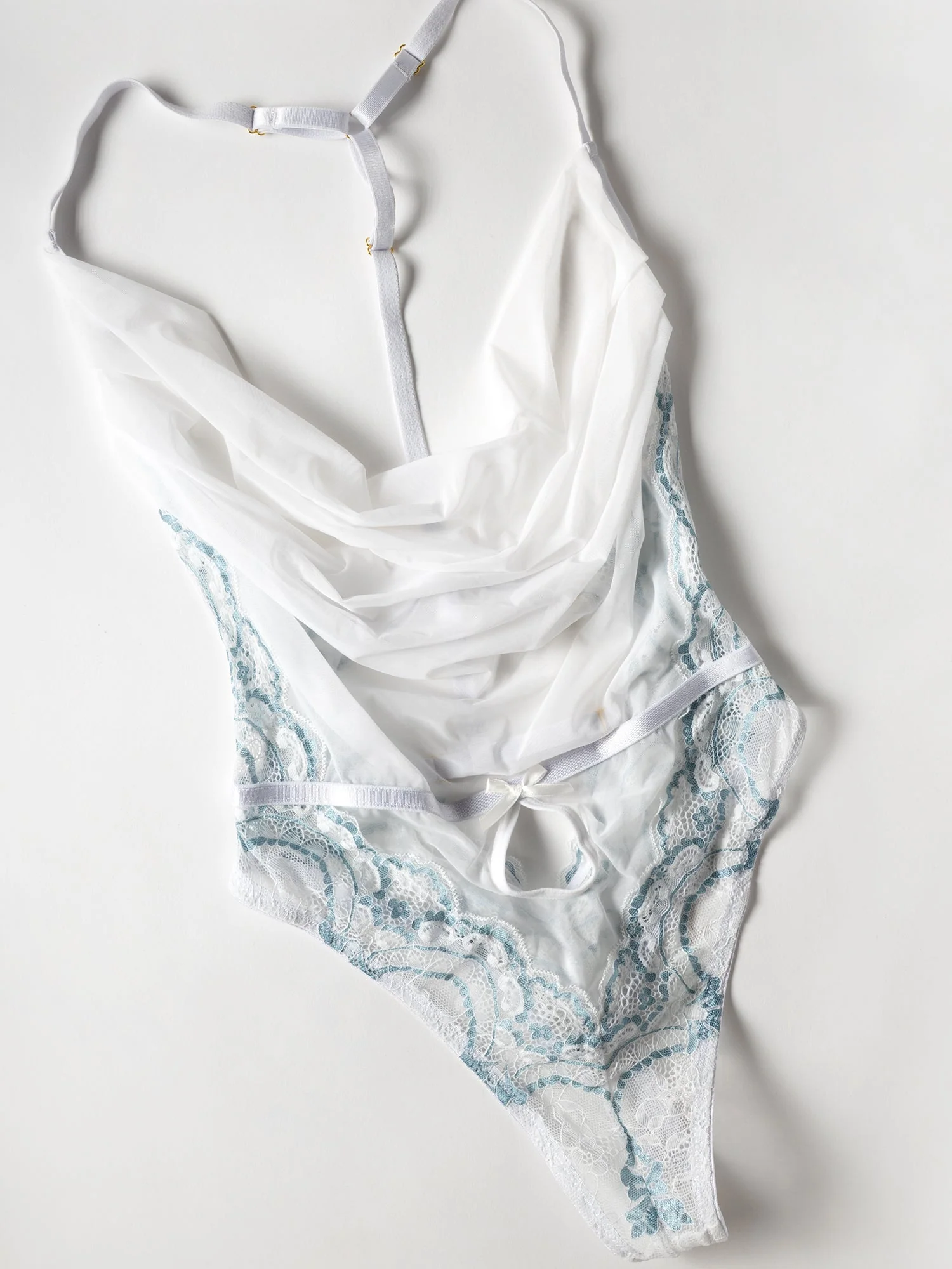 Victoria Sheer Halter Teddy - Image 5
